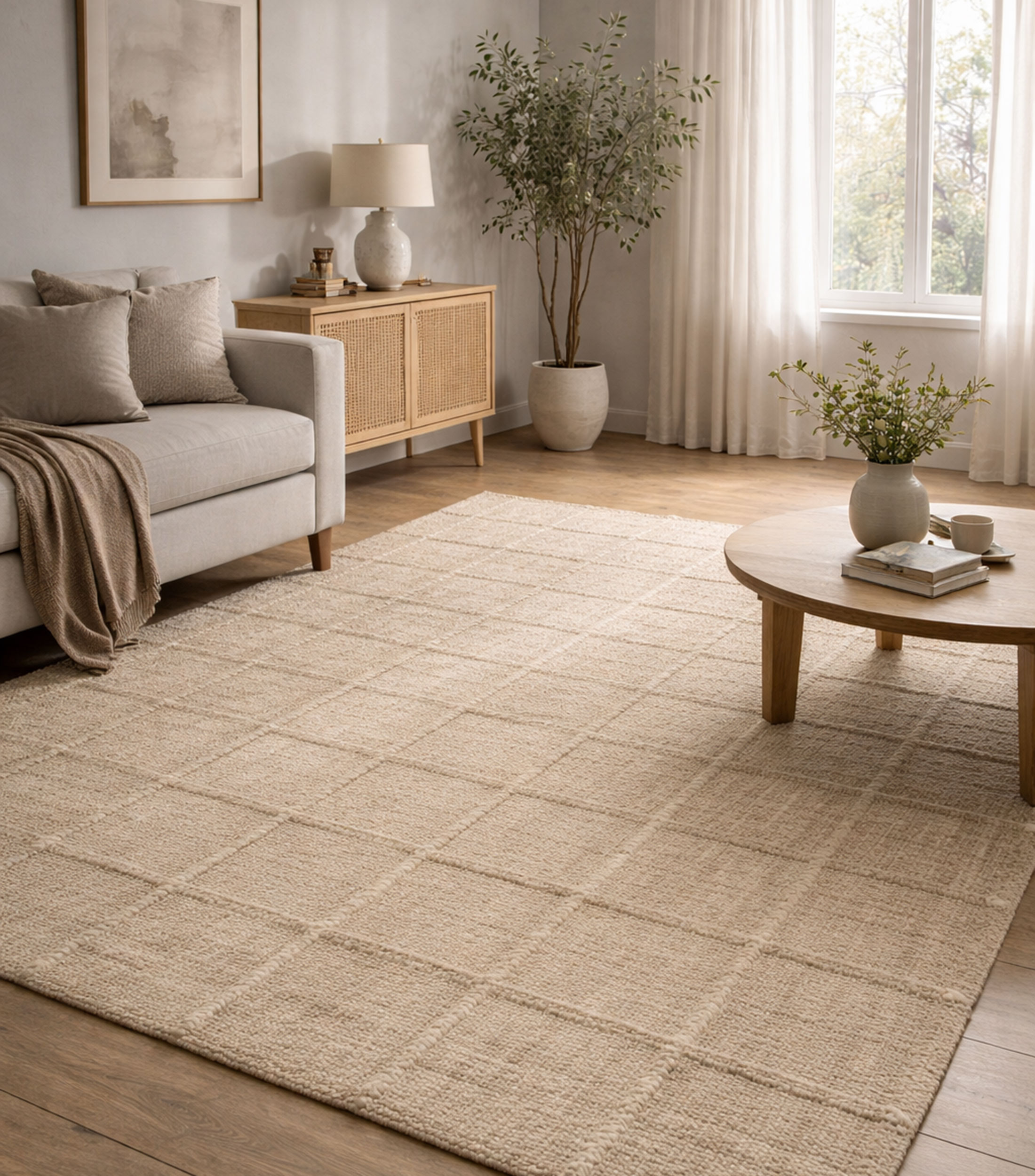 Tapete decorativo Kyra en textil 230 x 160 cm