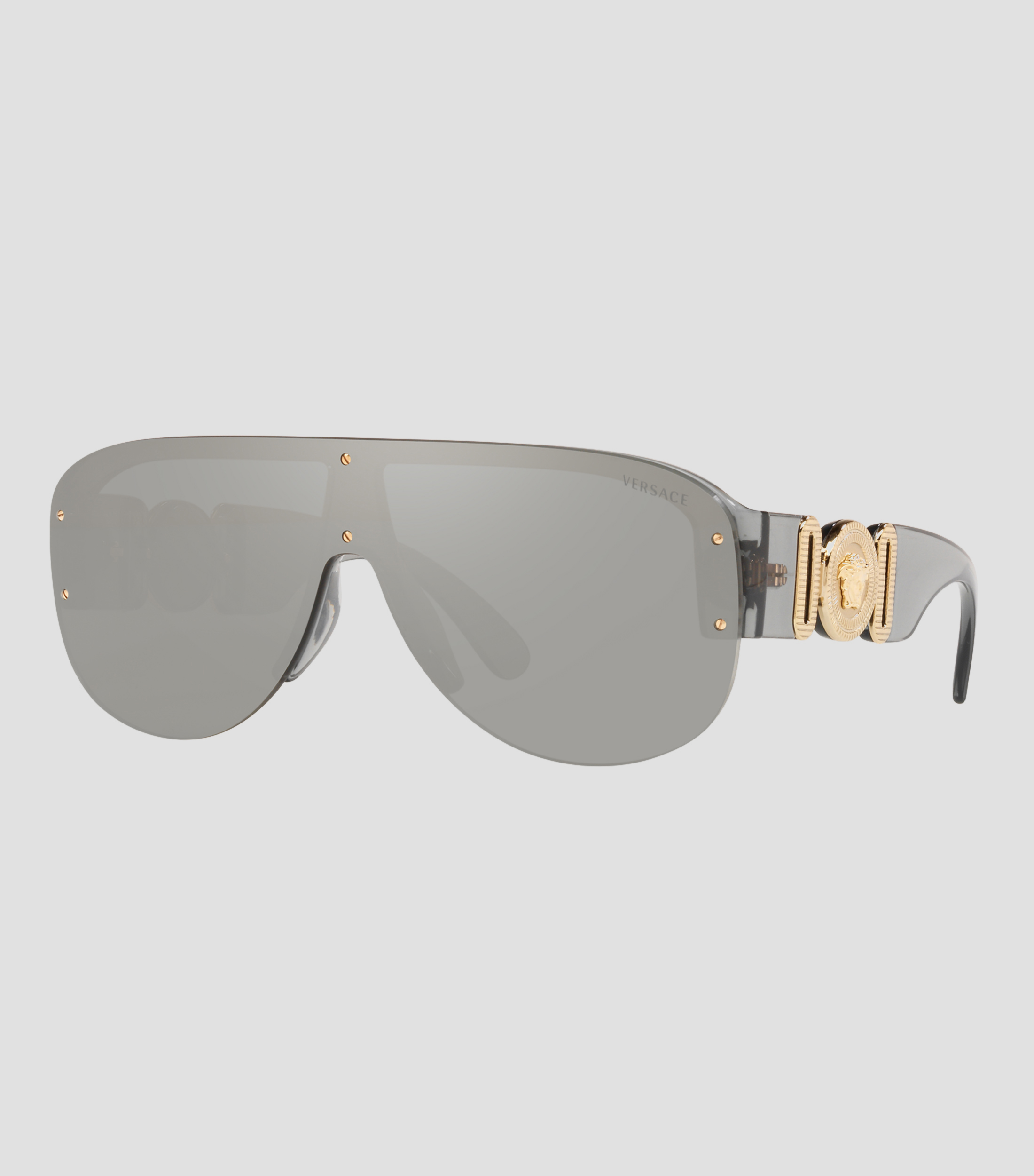 Lentes de sol ovalados grises Hombre