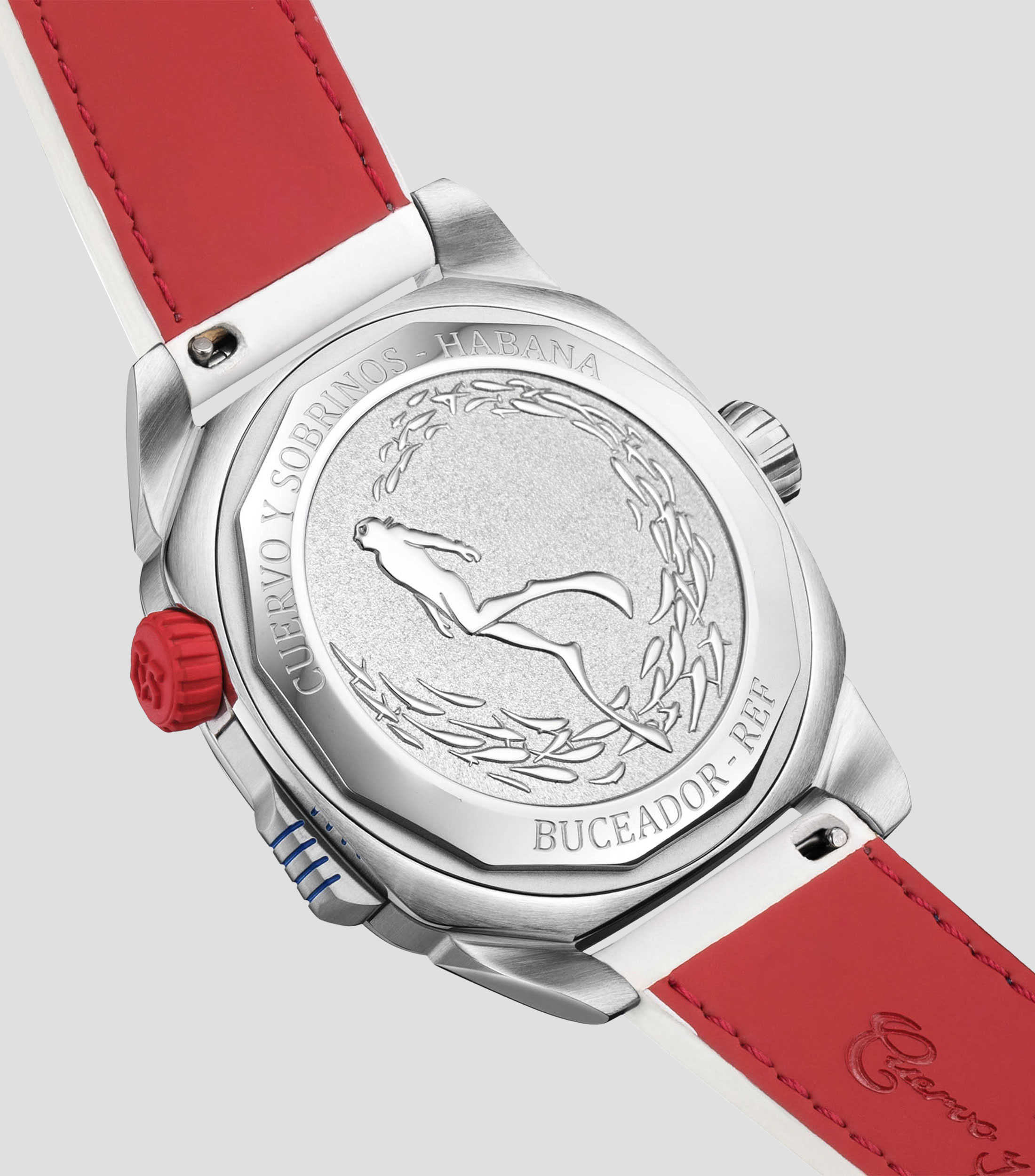 Reloj para Hombre Buceador Caribe deportivo plateado