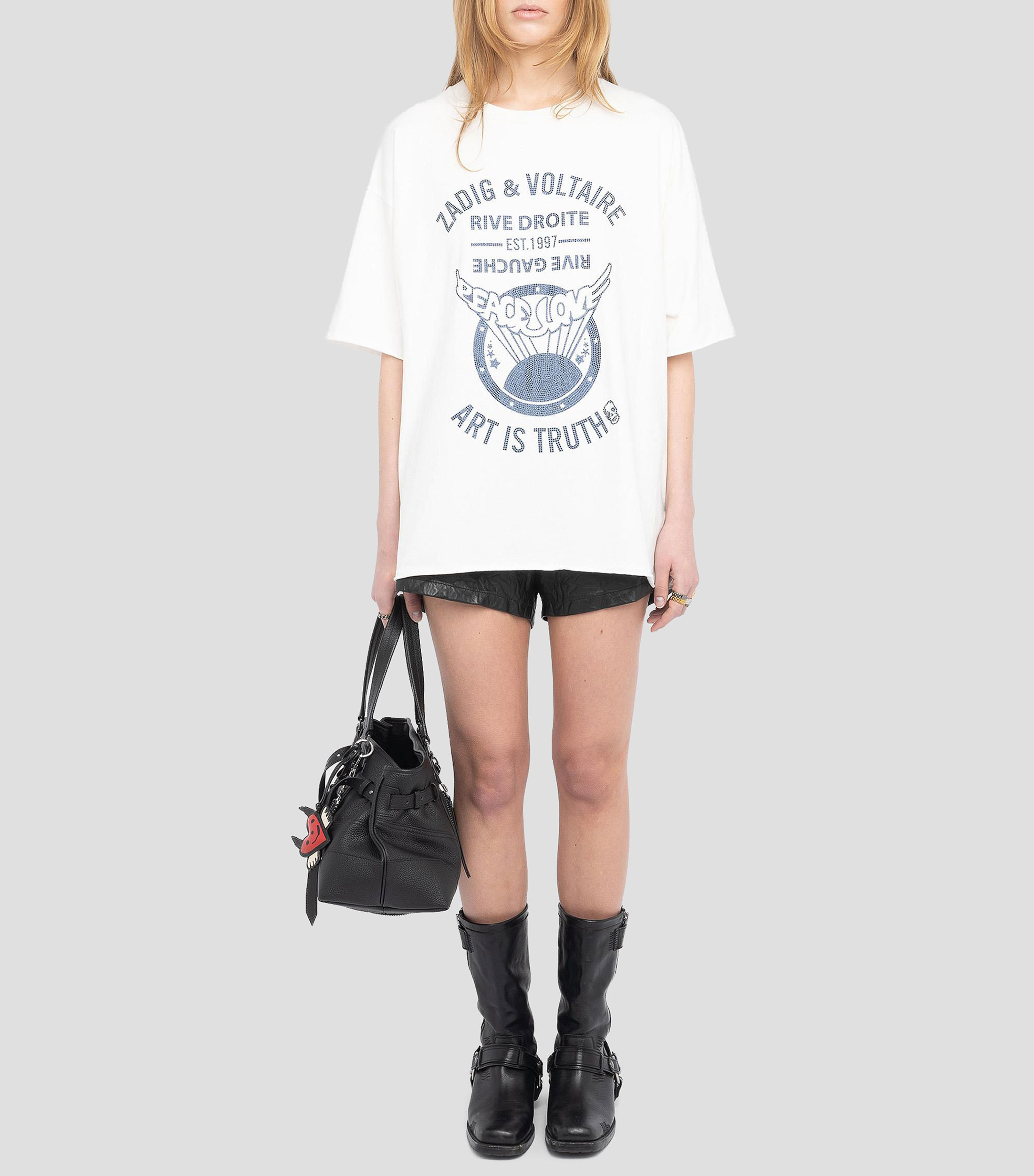 Playera cuello redondo manga corta fantasía Mujer