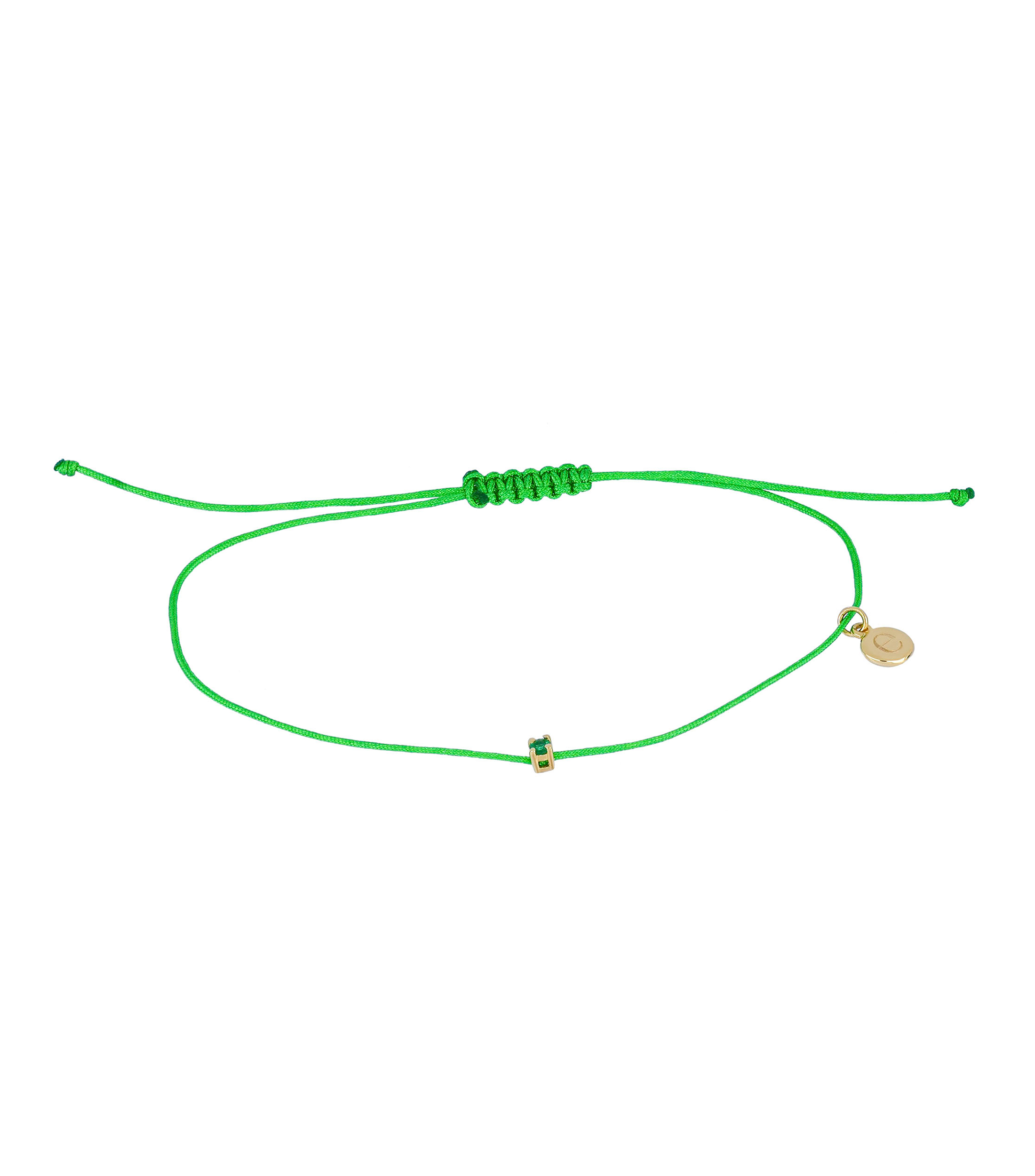 Pulsera ajustable con esmeralda Unisex