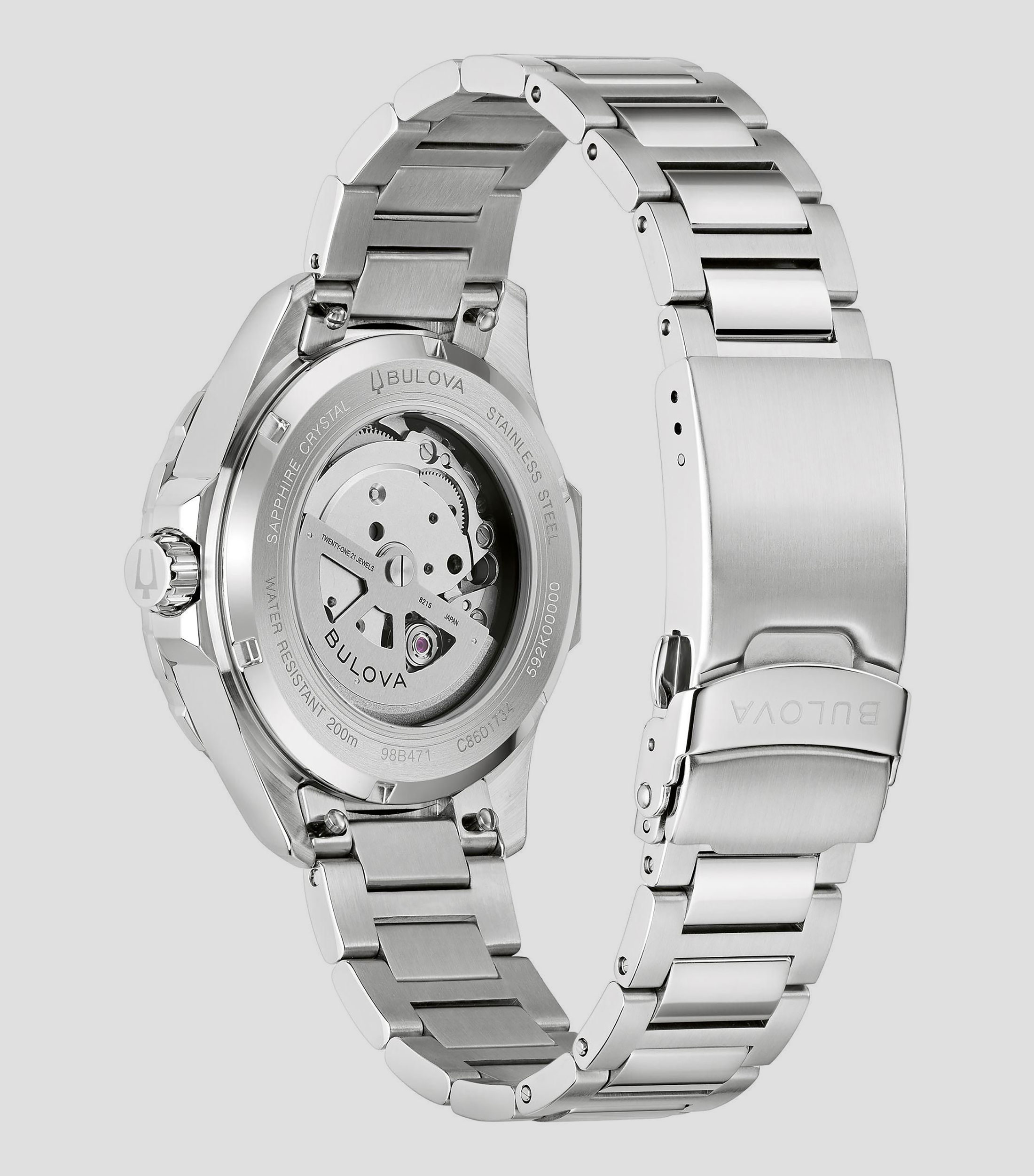 Reloj para hombre Marine Star Serie B Casual, Plateado, Verde