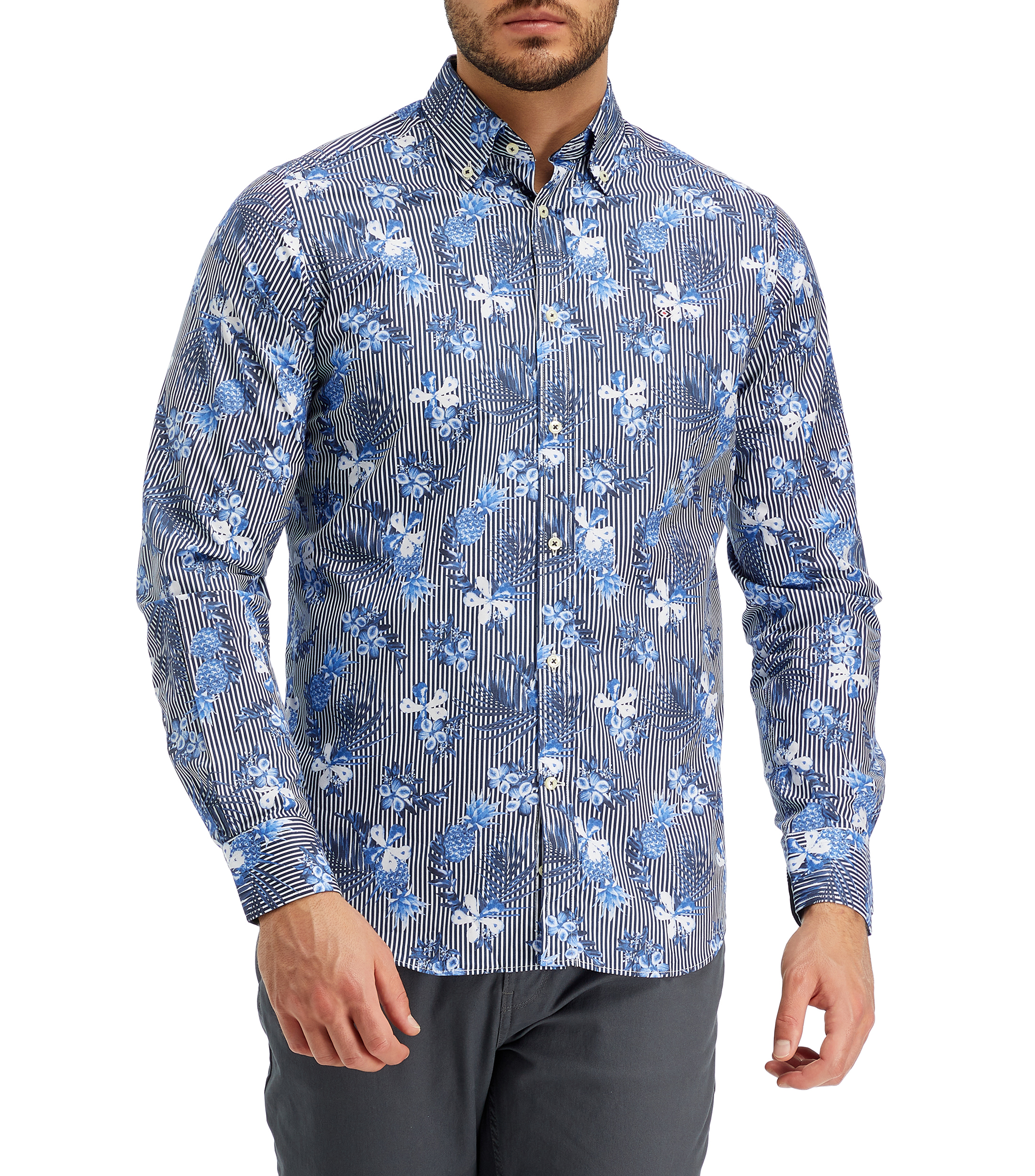 Pol Cotton Camisa estampada manga larga Hombre El Palacio de Hierro