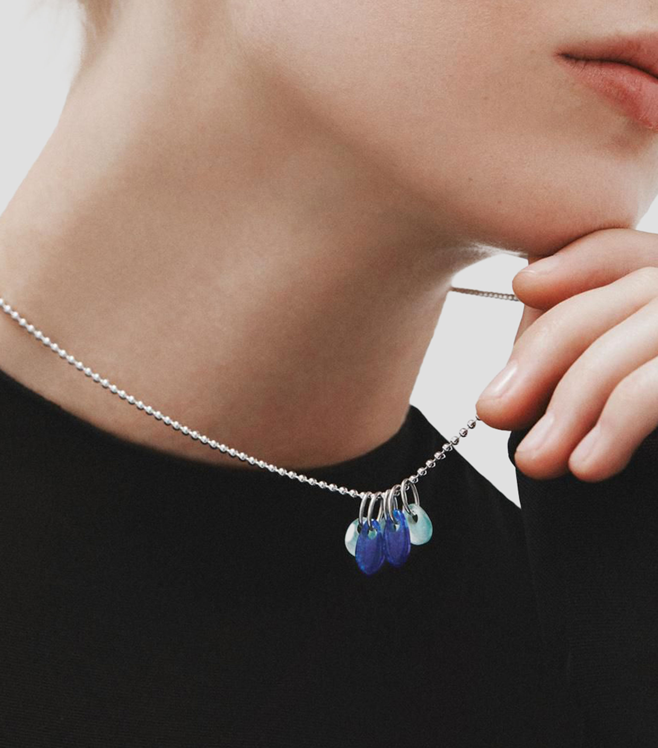 Collar en plata .925 con jade Rissaga Mujer