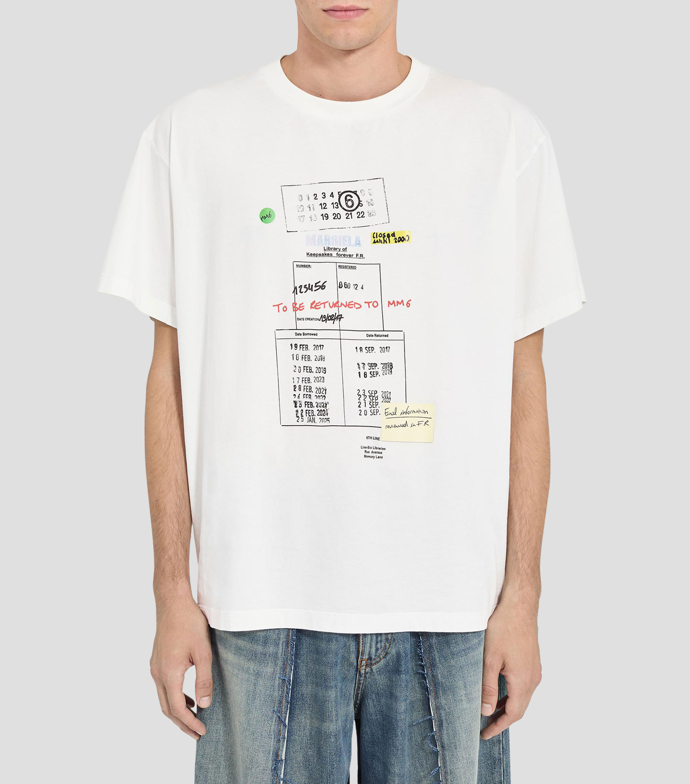 Playera de cuello redondo con manga corta estampada Hombre