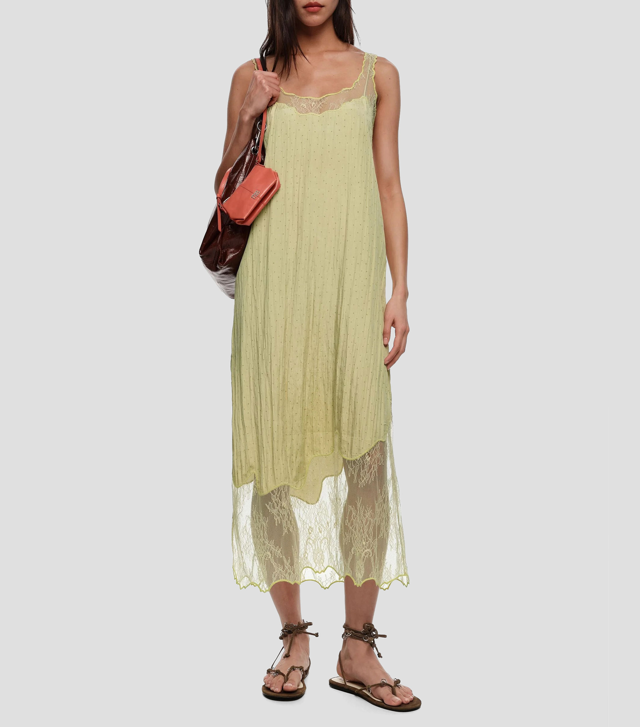 Vestido tirantes encajes Dots mini Mujer