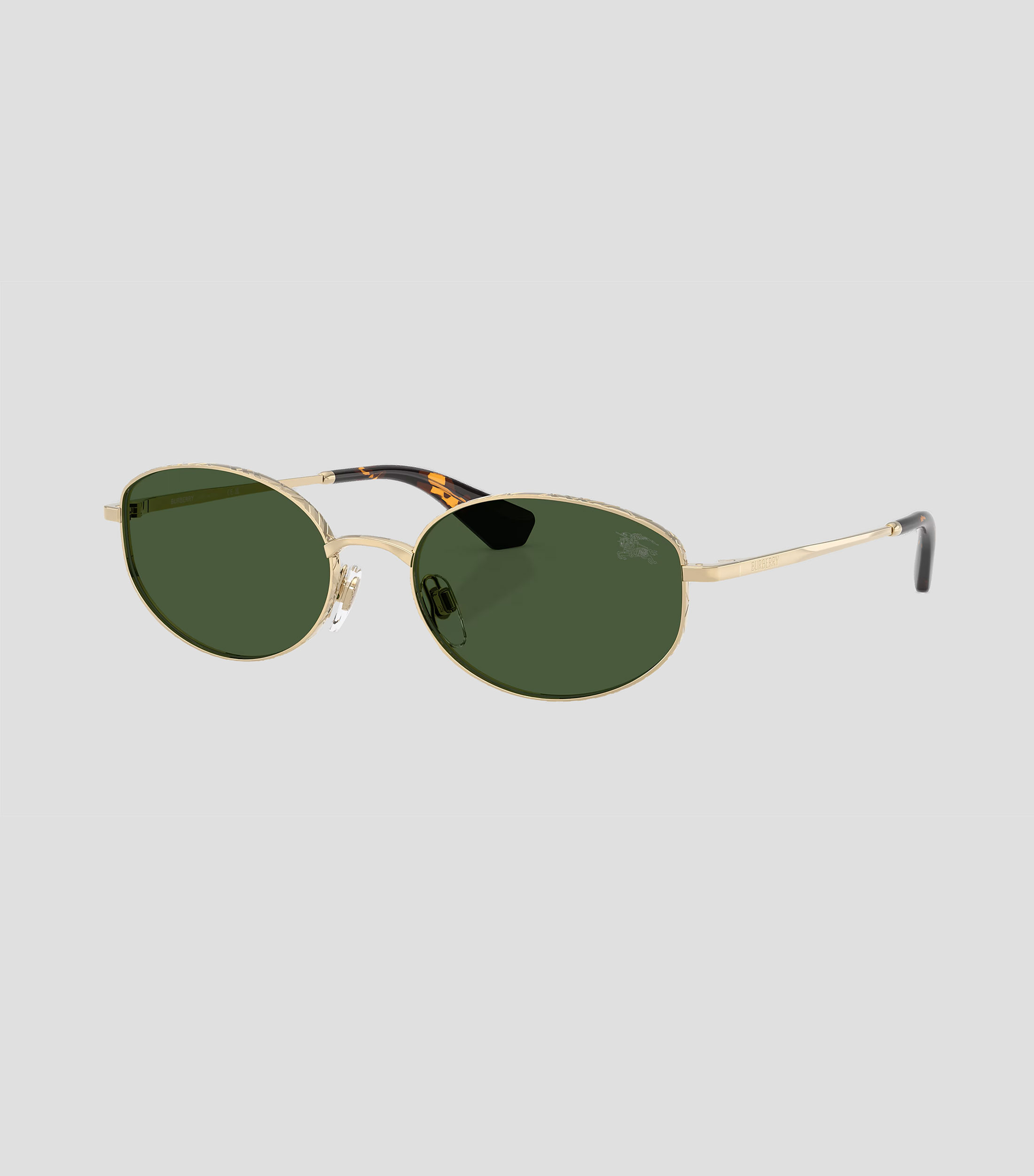 Lentes de sol ovalados dorados Mujer