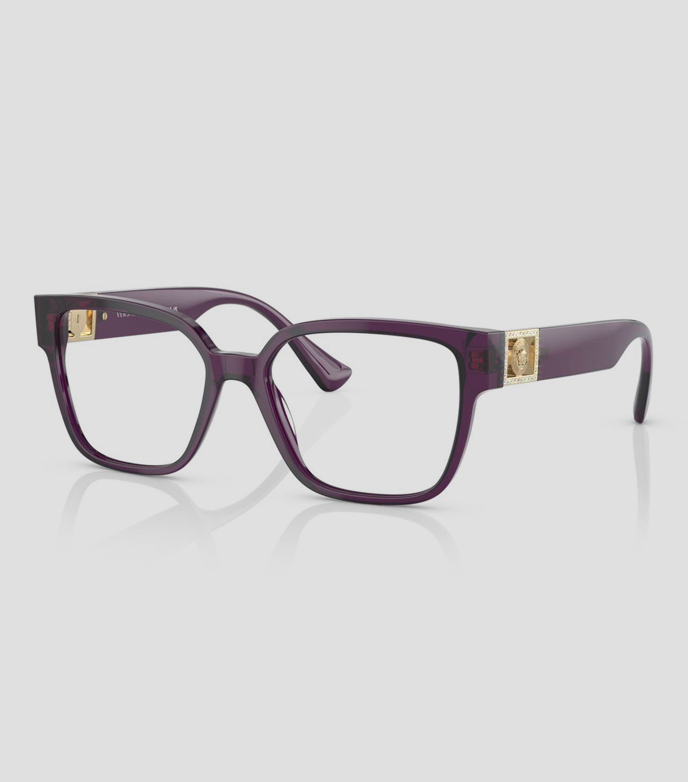 Lentes oftálmicos cuadrados púrpura Mujer