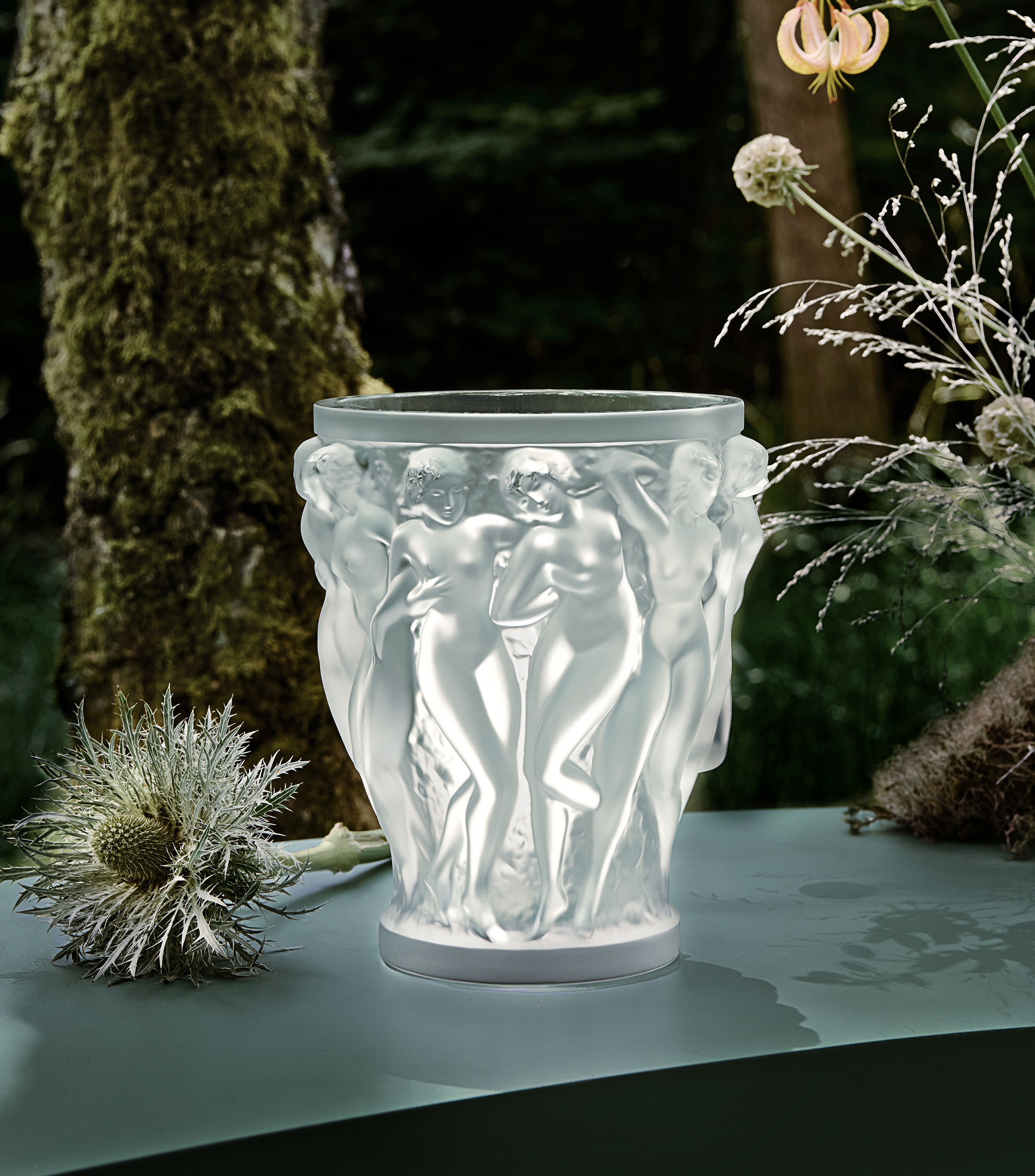 Jarrón Bacchantes en cristal
