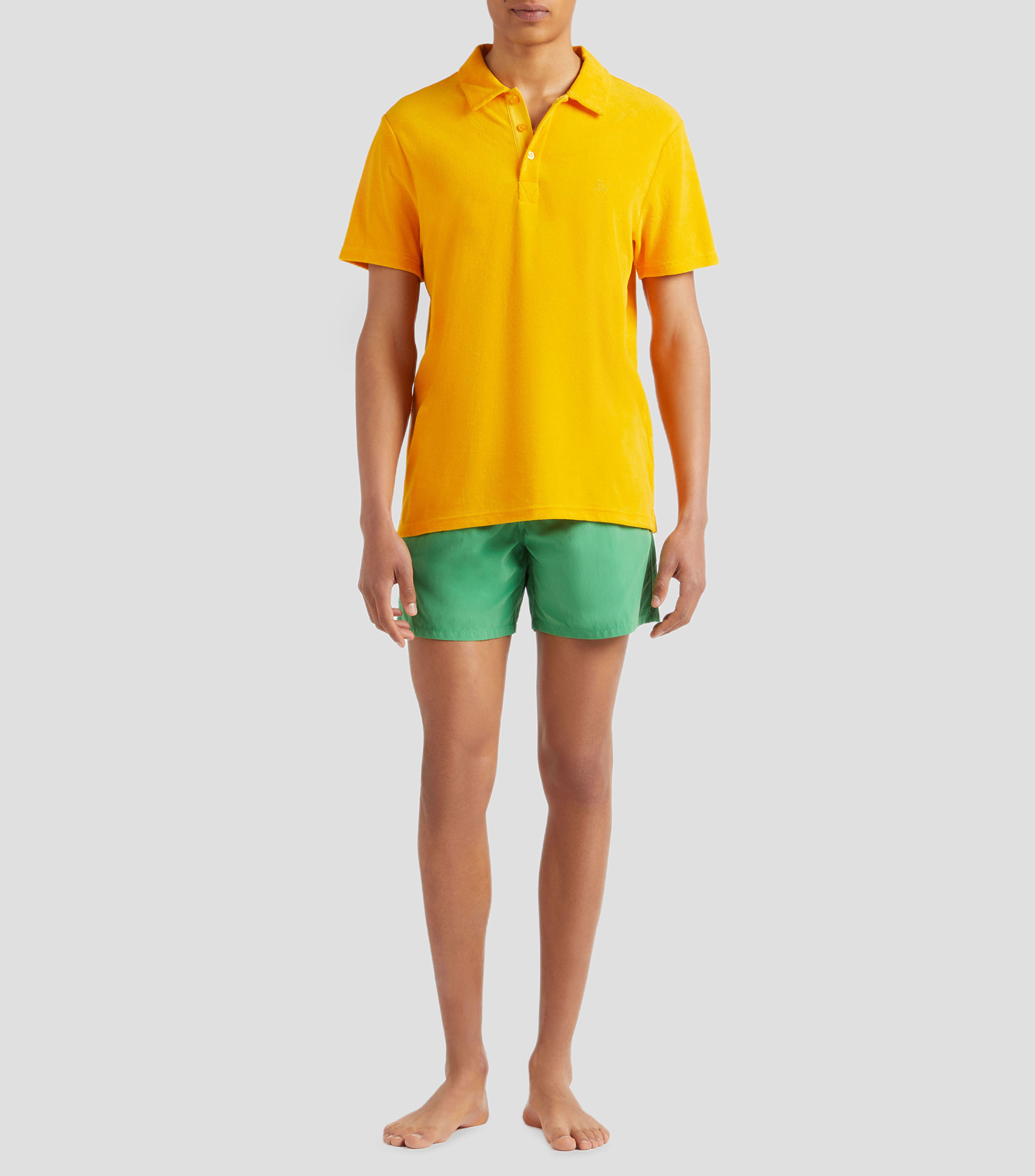 Traje de baño Playera tipo polo lisa Hombre