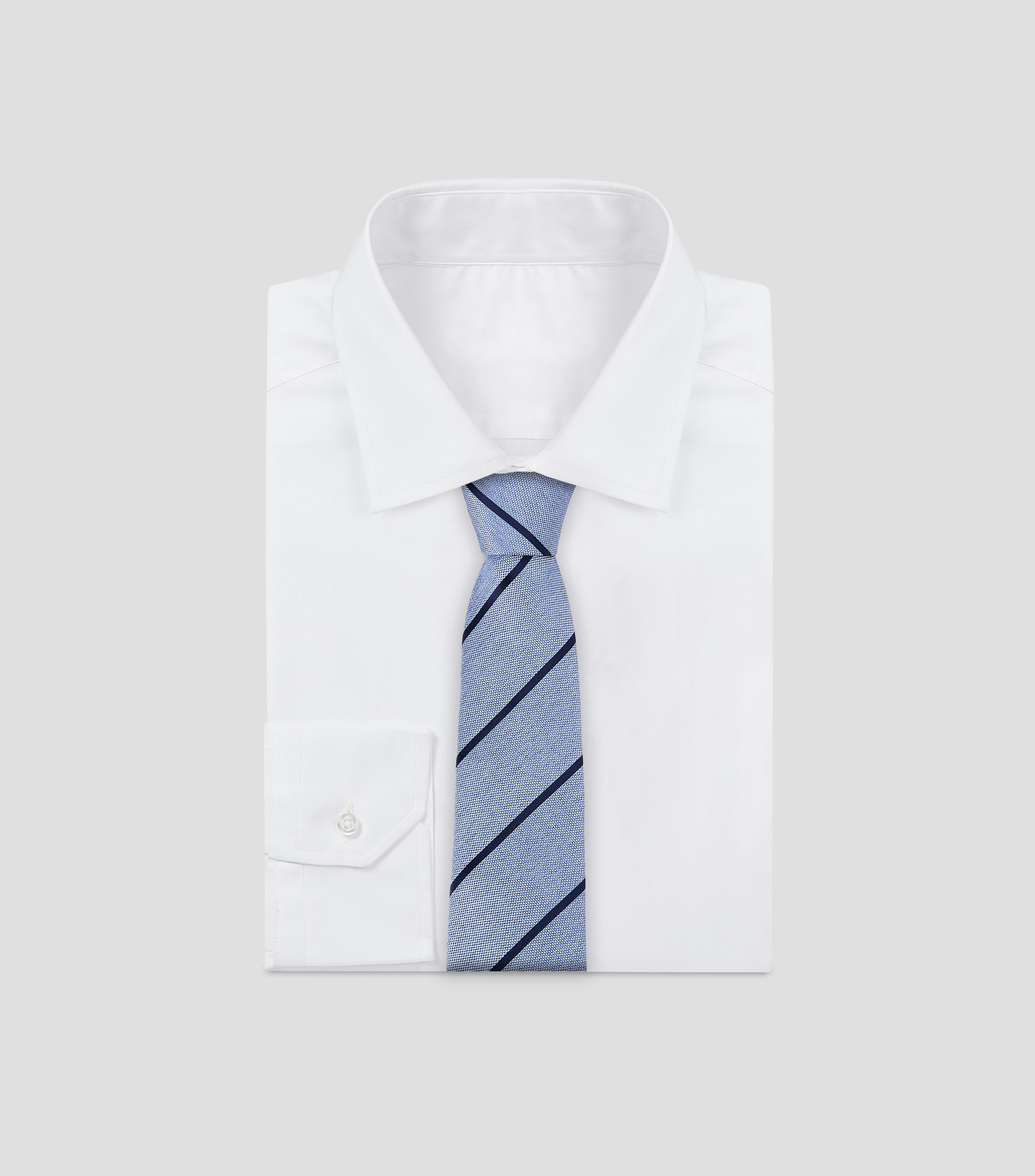 Corbata ancha de seda a rayas