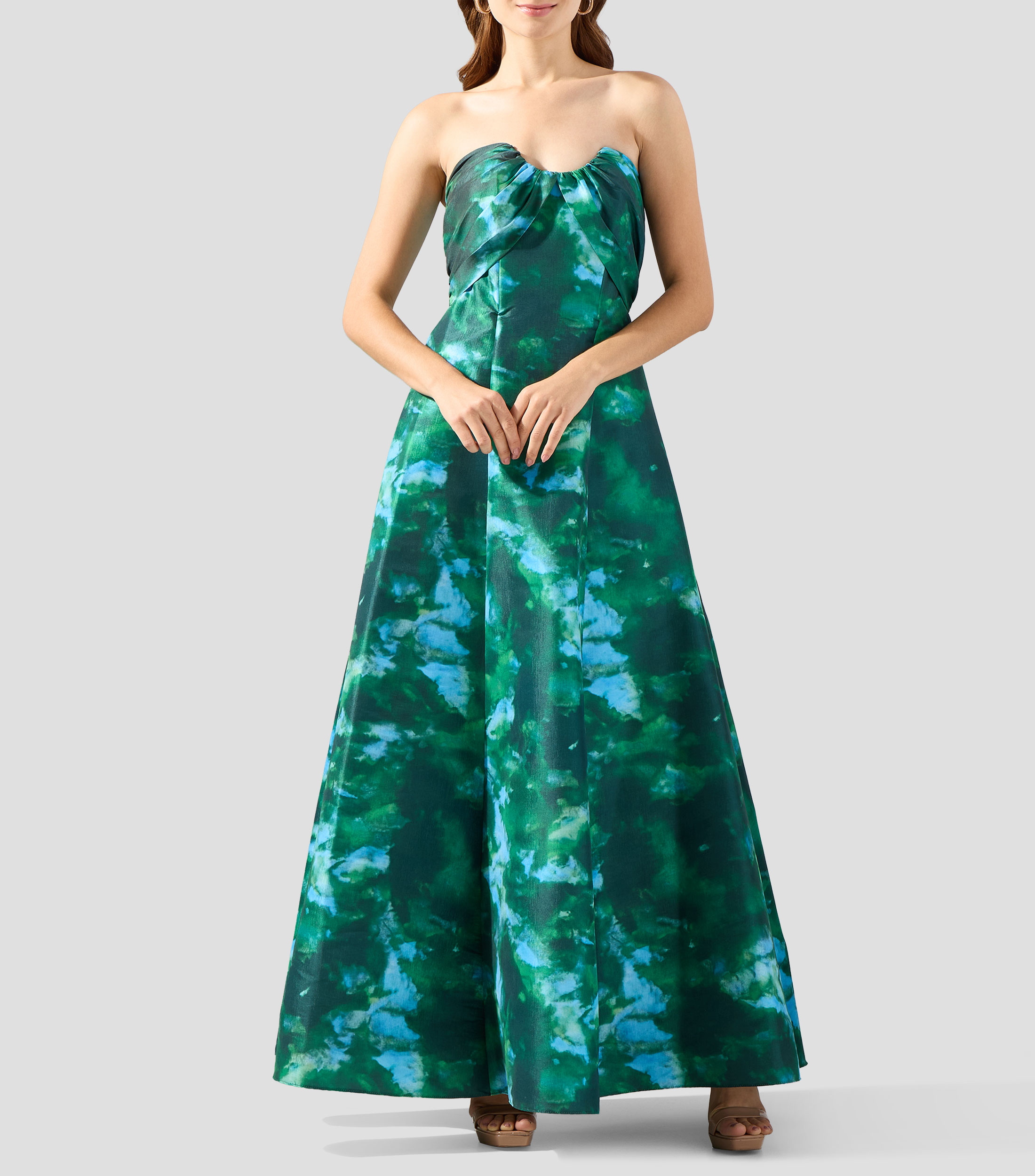 Vestido de fiesta largo liso Mujer