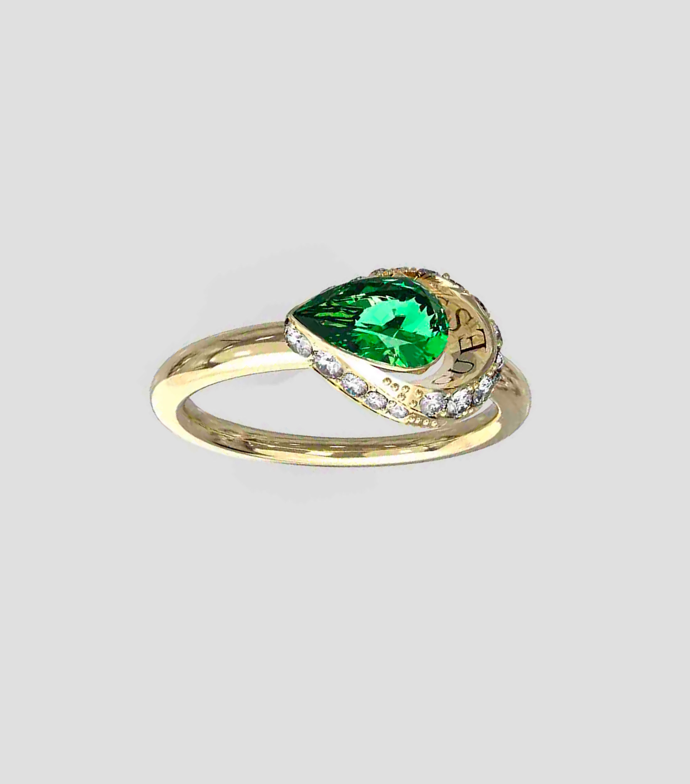 Anillo Lollipop Dorado, Mujer