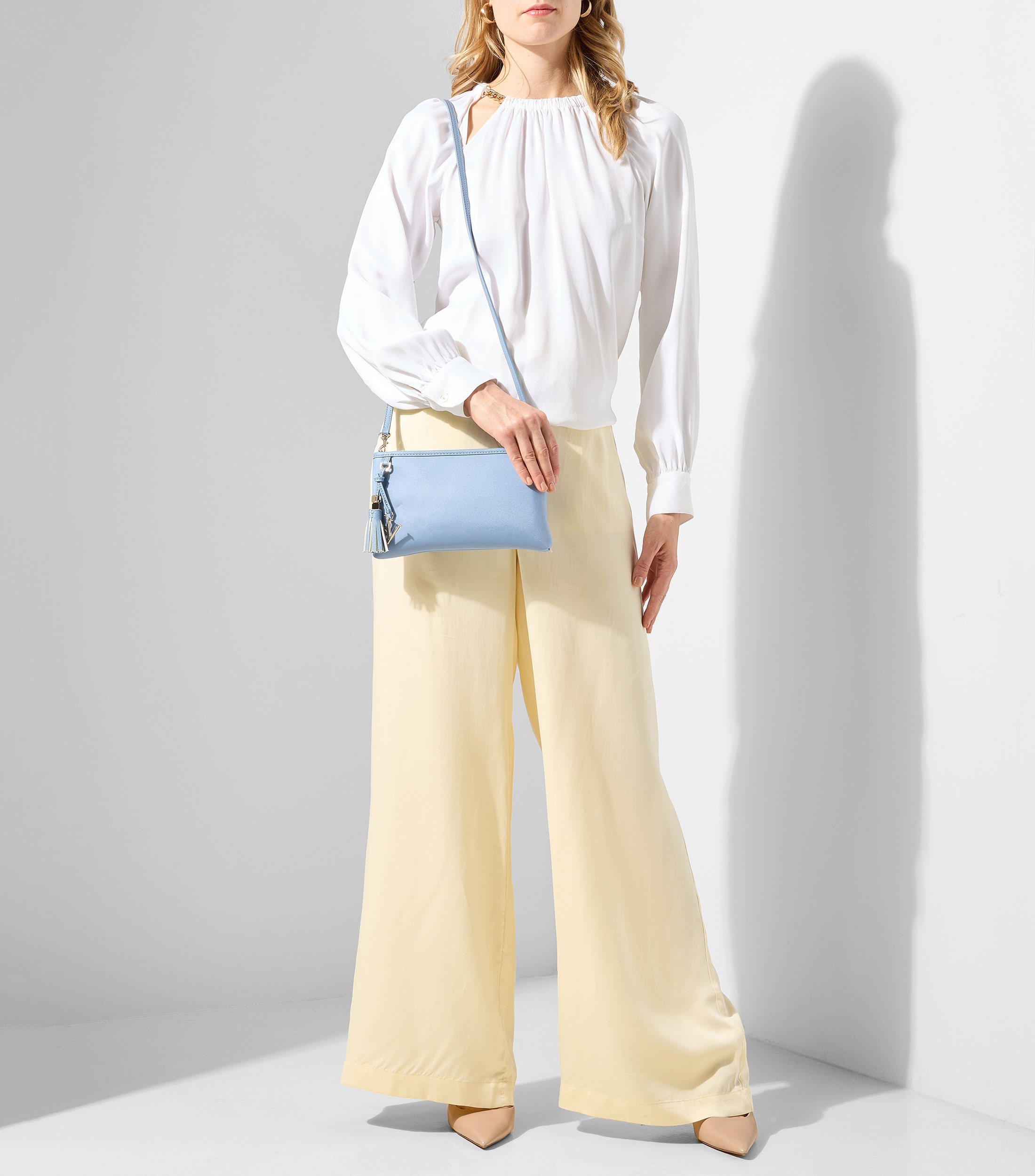 Bolsa messenger azul Dafne lisa Mujer