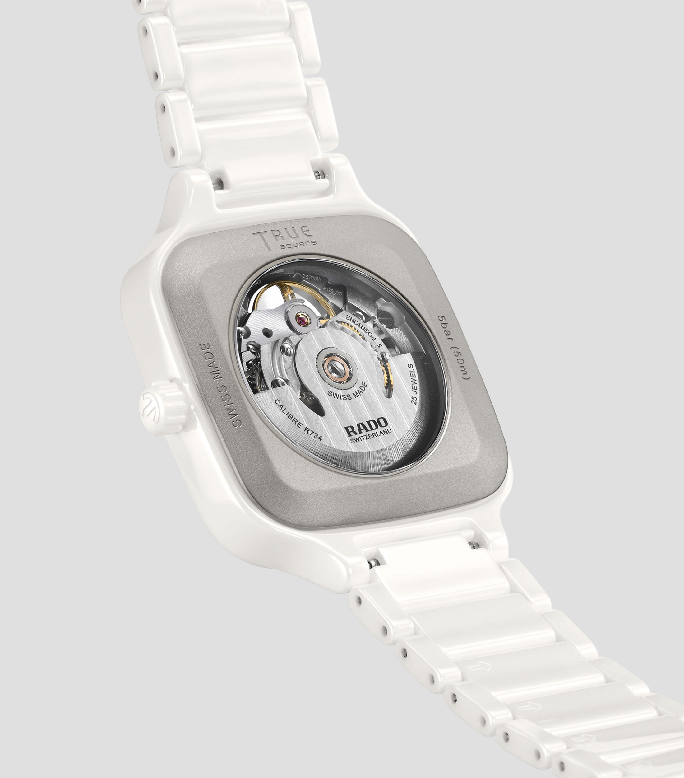 Reloj Unisex True Square Diamonds casual blanco