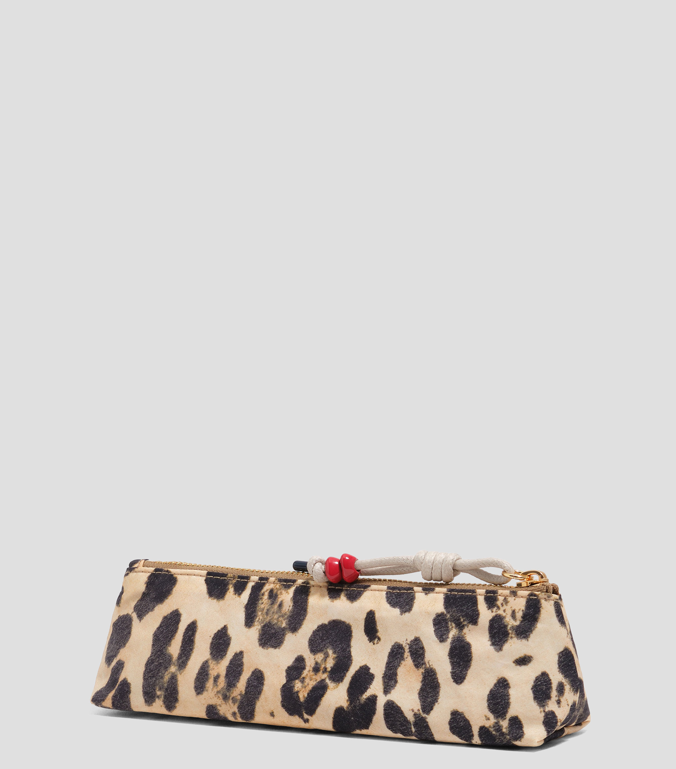 Cosmetiquera nylon leopardo natural Mujer