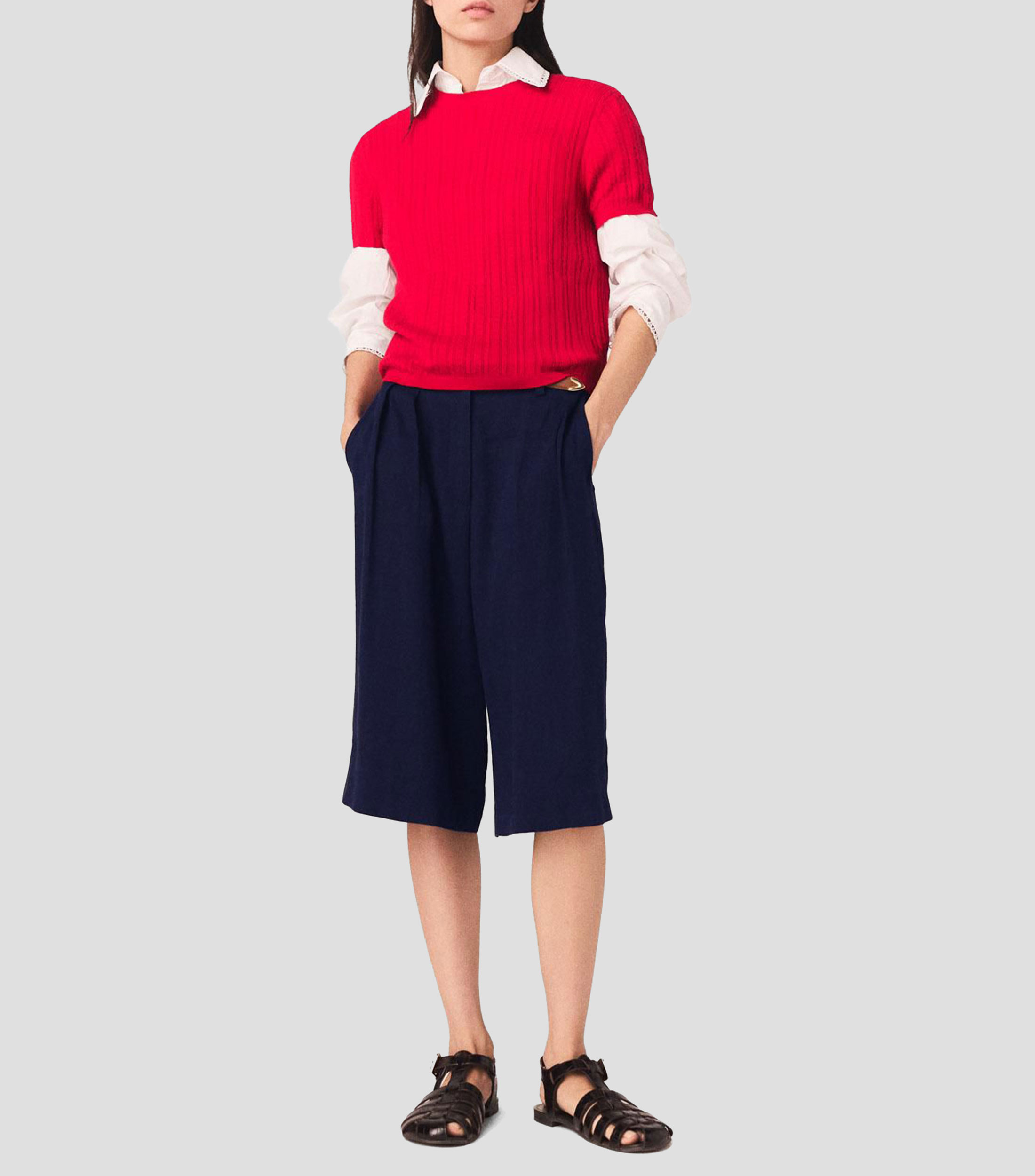 Blusa Microdiseño manga corta Mujer