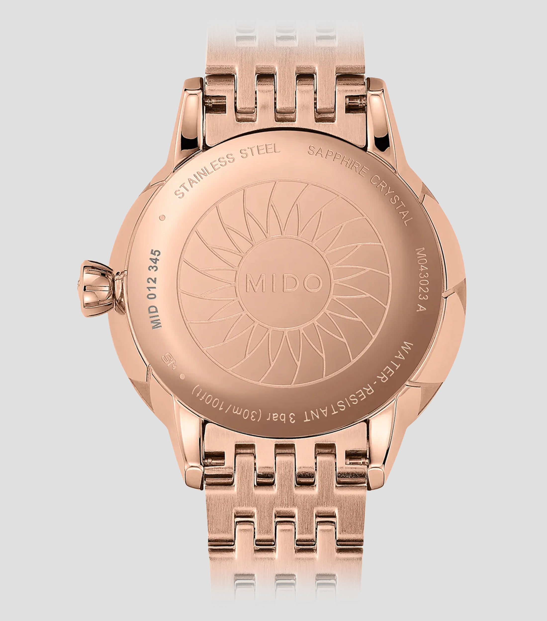 Reloj para mujer Rainflower Moonphase Quartz casual oro rosa, blanco
