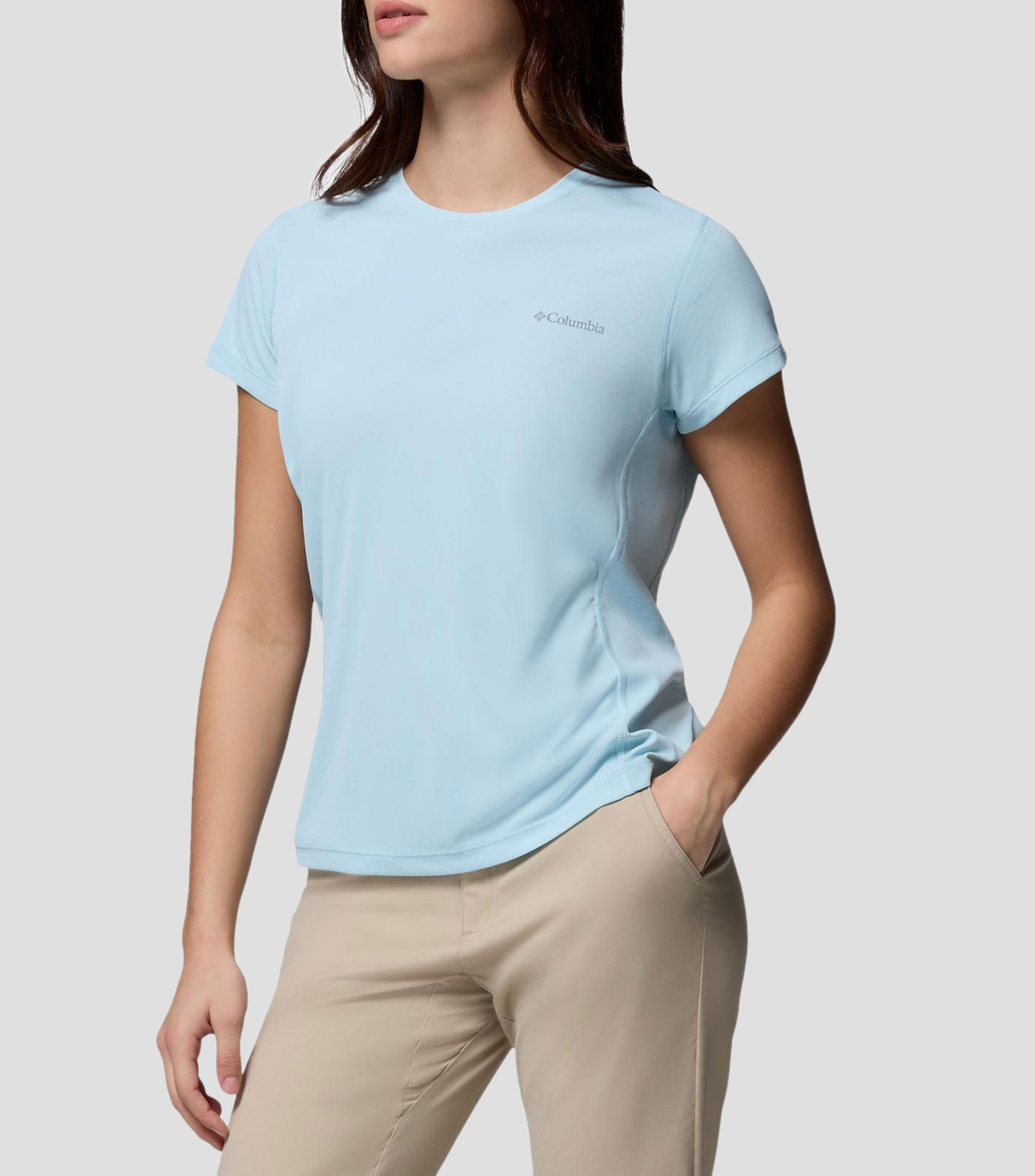 Playera para senderismo liso Mujer