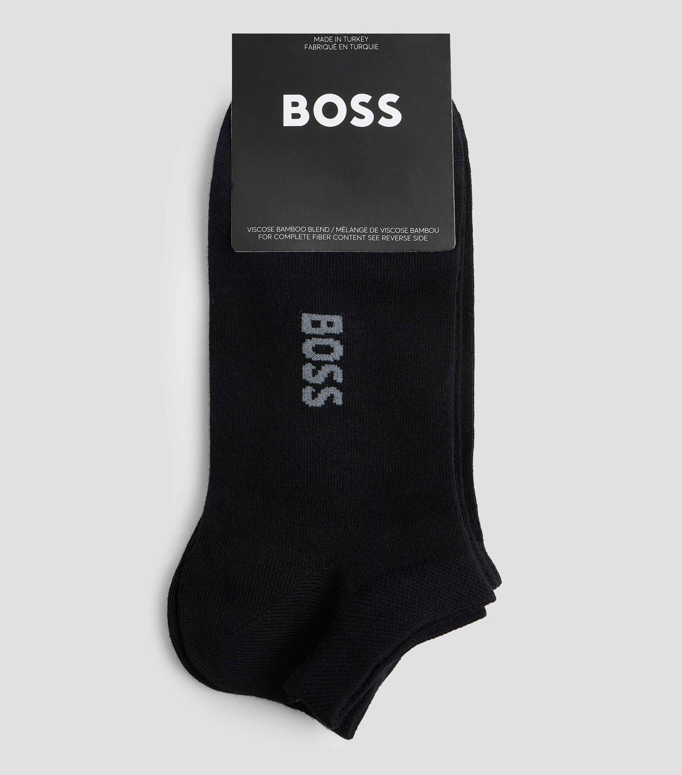 Set de dos calcetines tobilleros con tejido de bambú Hombre