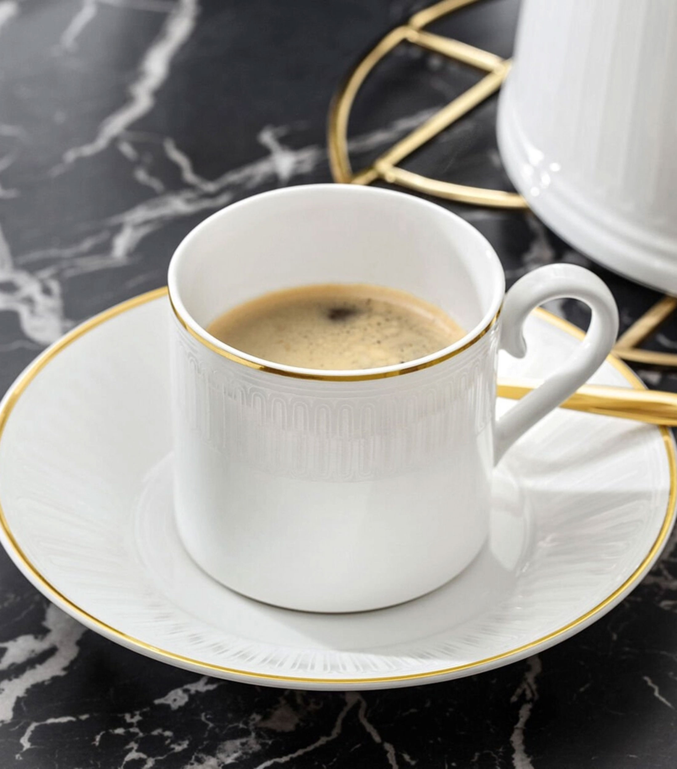 Plato para Taza de Cafe Chateau Septfontaines Blanco