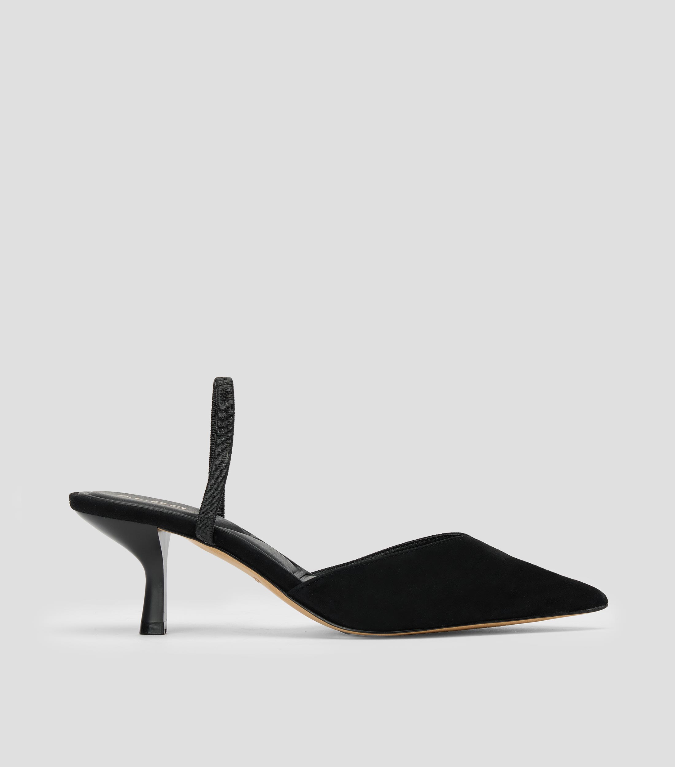Zapatillas slingback tacón bajo de aguja Re-Jessica Mujer
