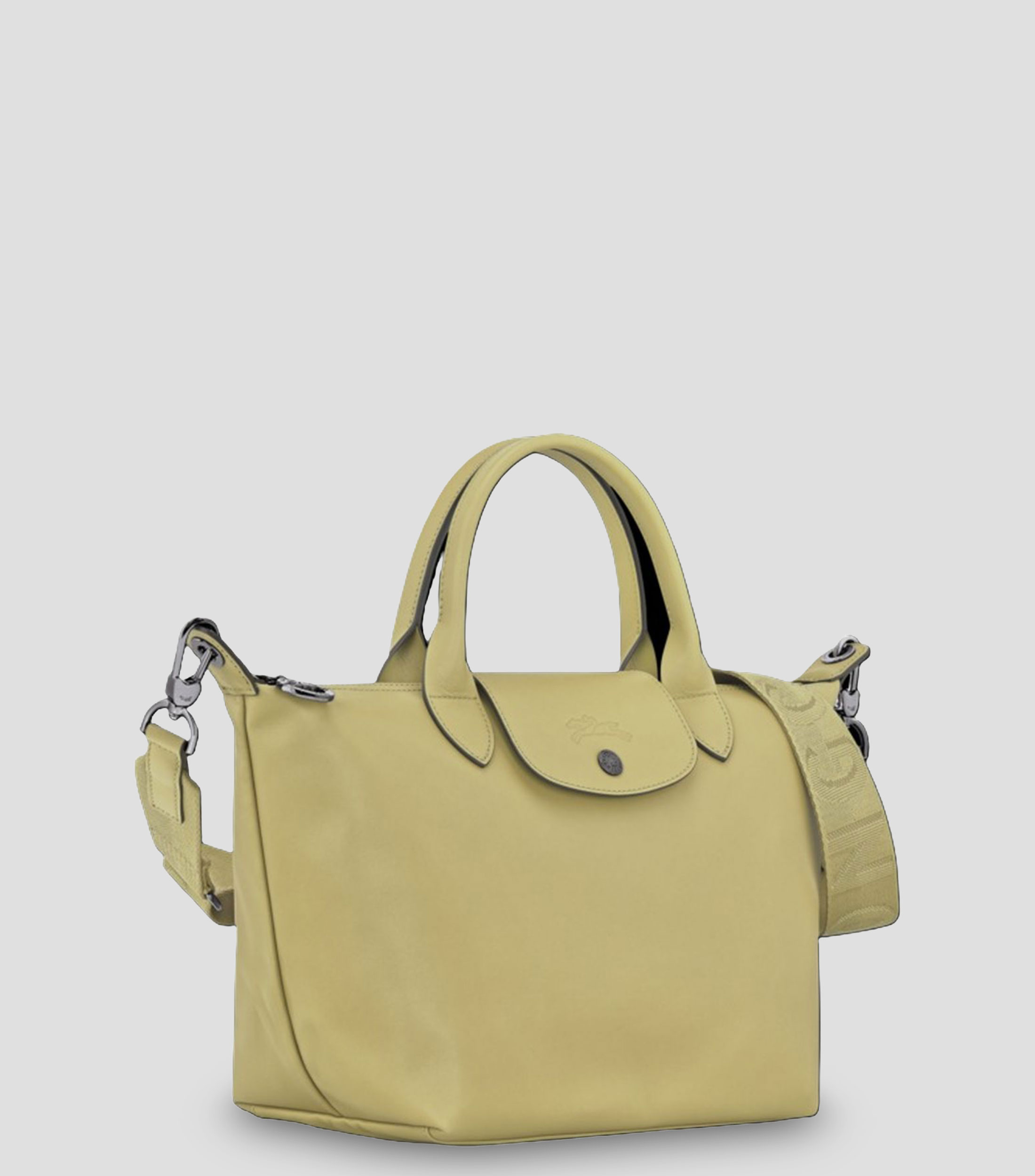 Bolsa tote en cuero de vaqueta lisa Mujer