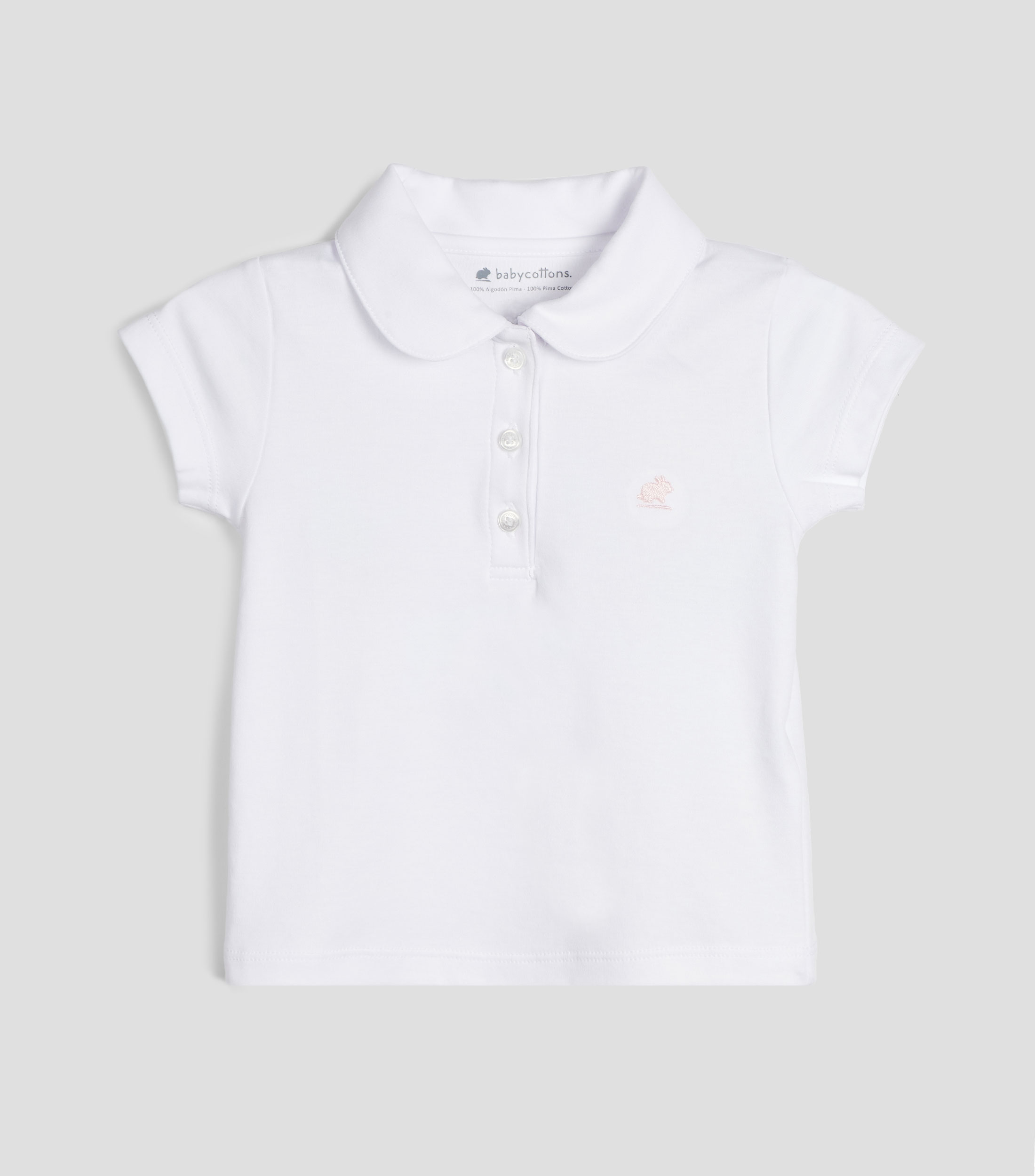 Playera polo manga corta lisa Bebé