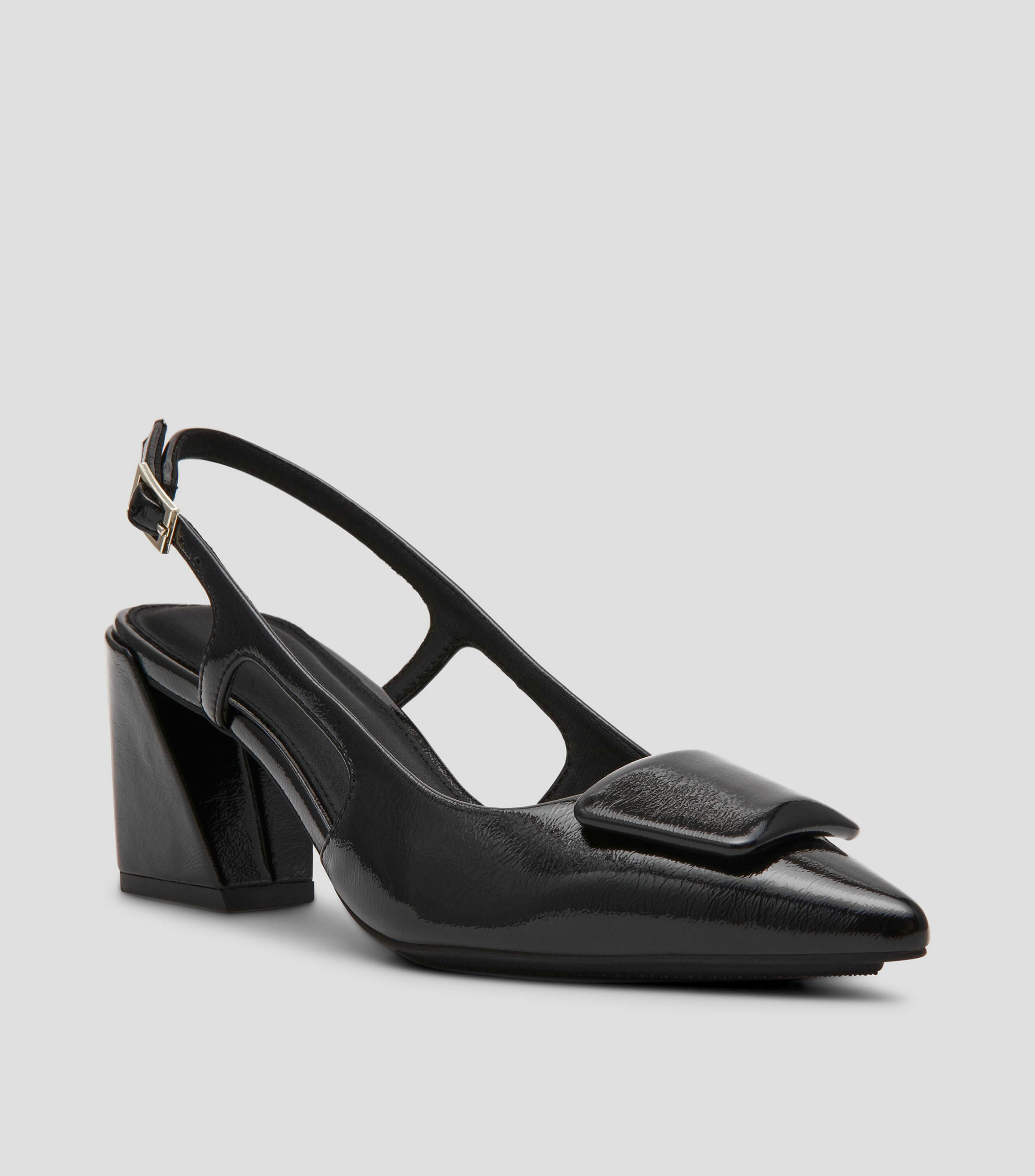 Zapatillas con tacón bajo cuadrado Mujer