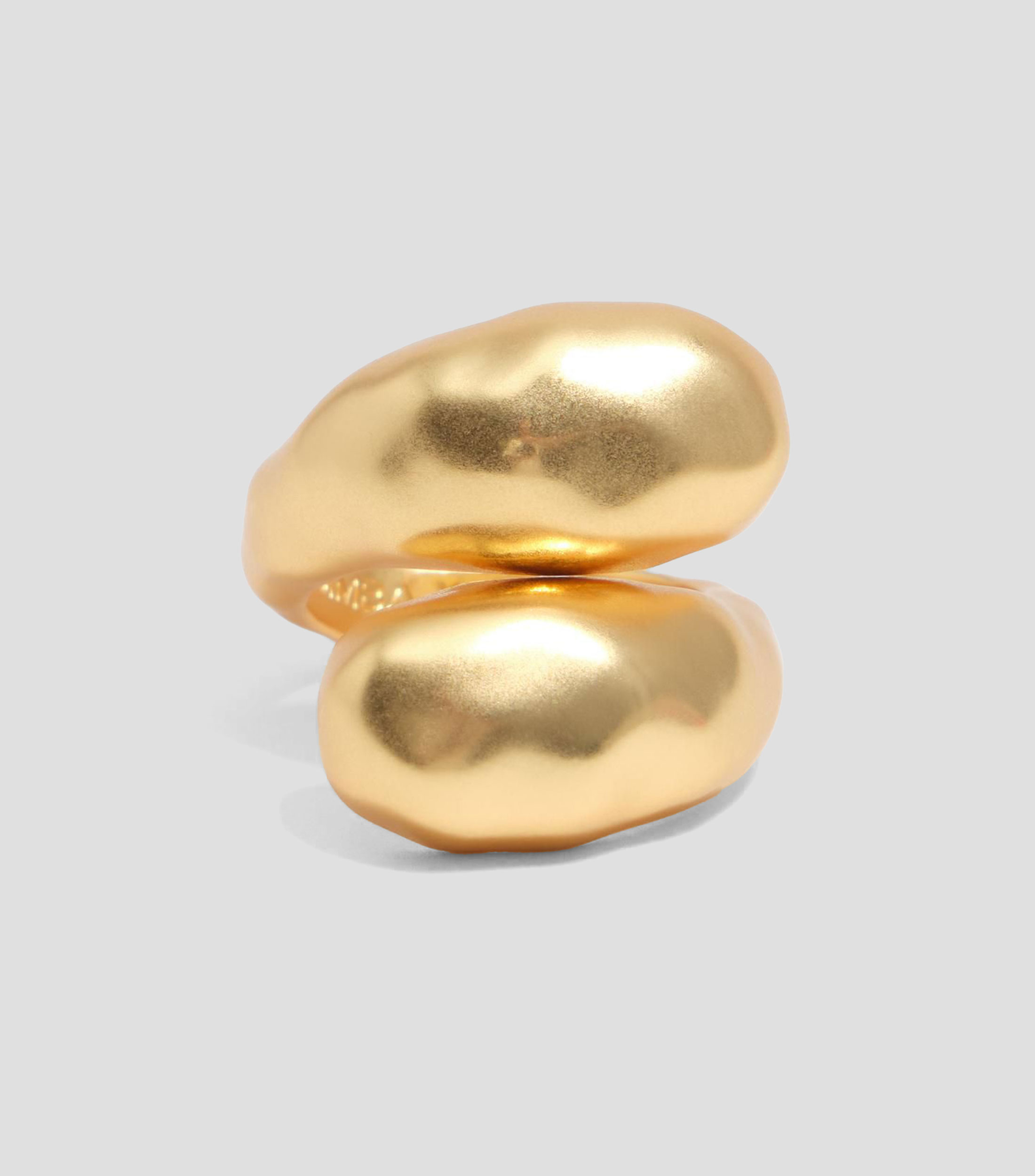 Anillo cruzado con textura Mujer