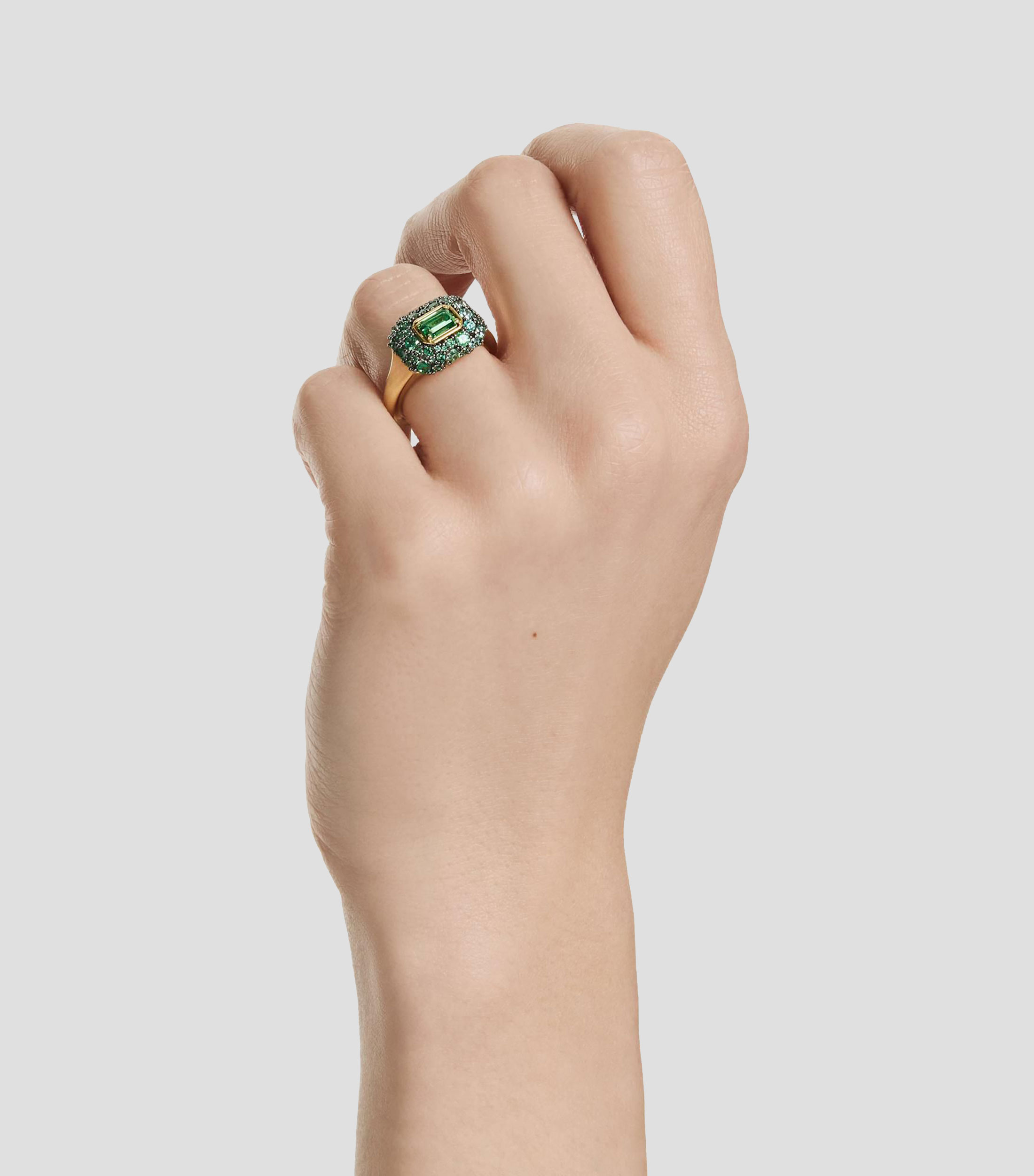 Anillo Sublima con zirconia verde Mujer