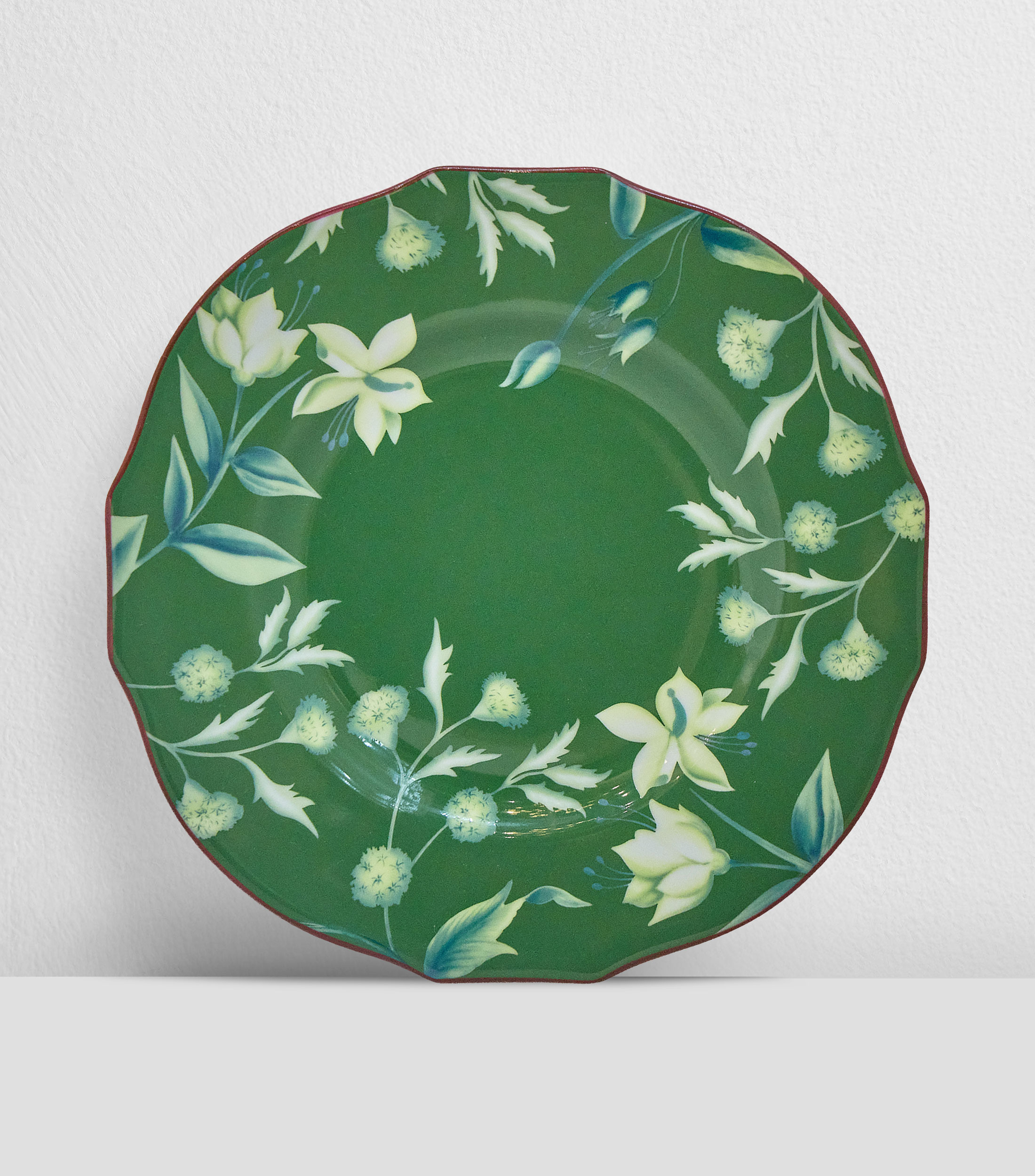 Plato para pan Florenza verde en porcelana