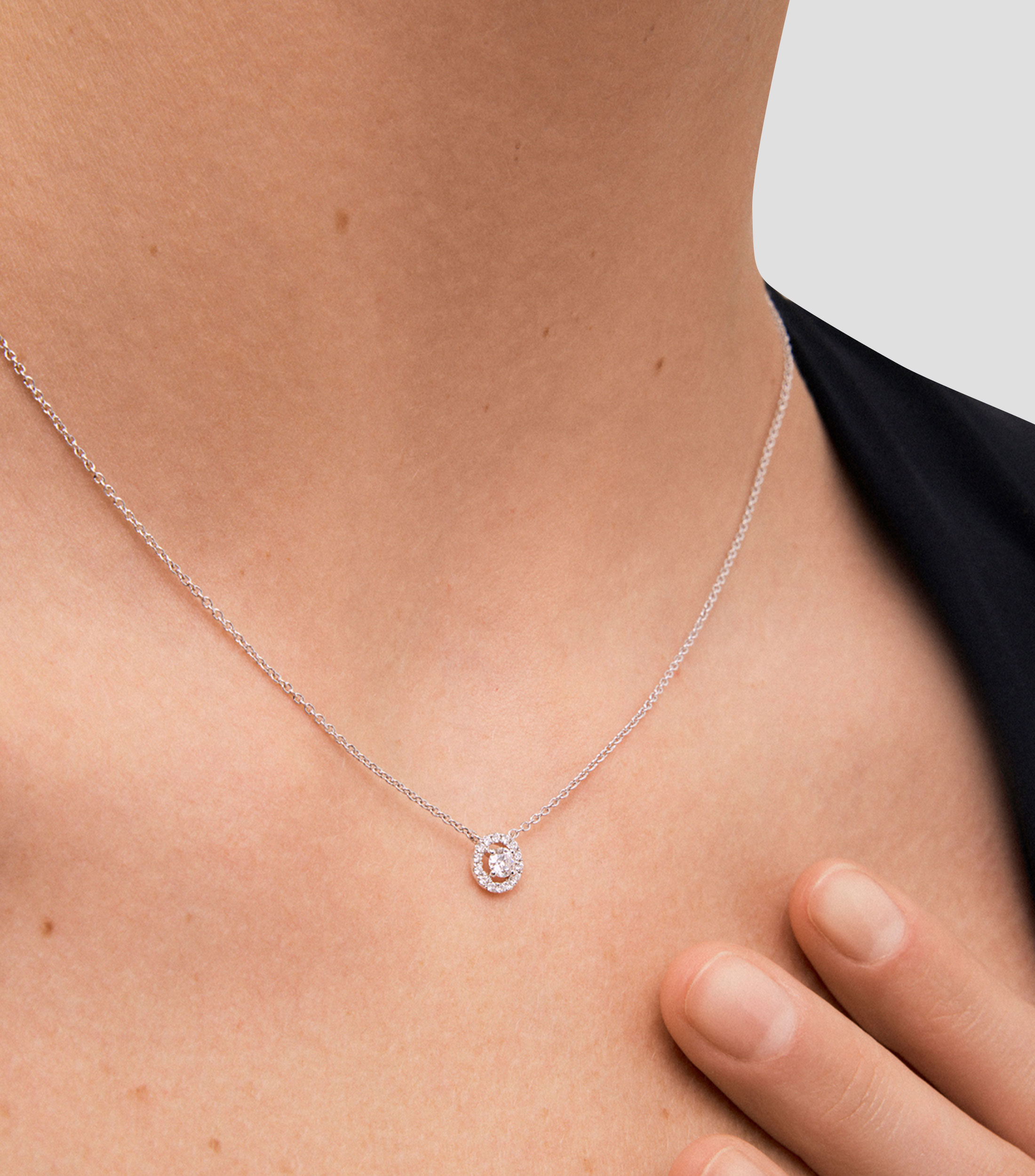 Collar en Oro blanco de 18 Kilates con diamantes Grace Mujer