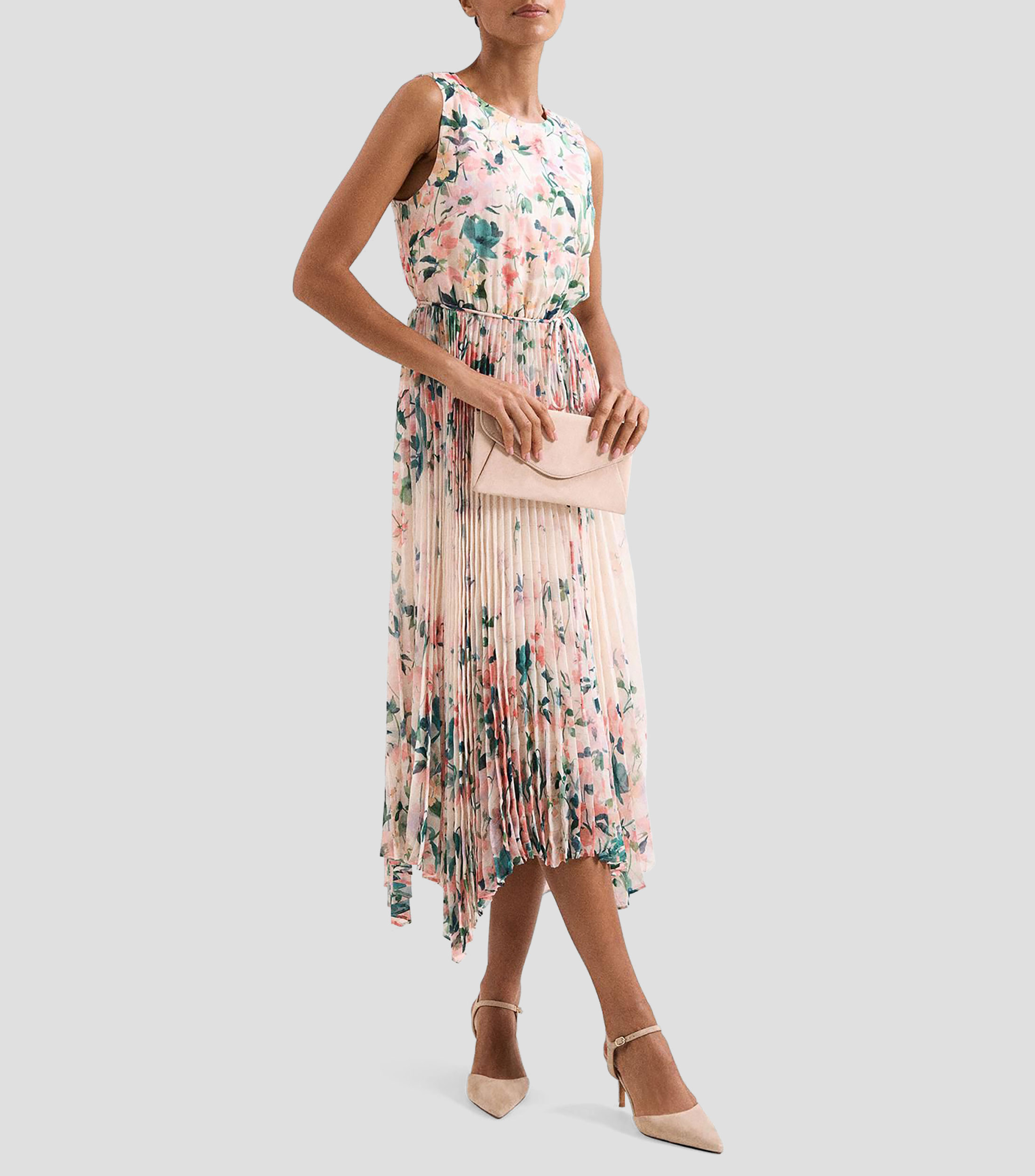 Vestido midi estampado Mujer