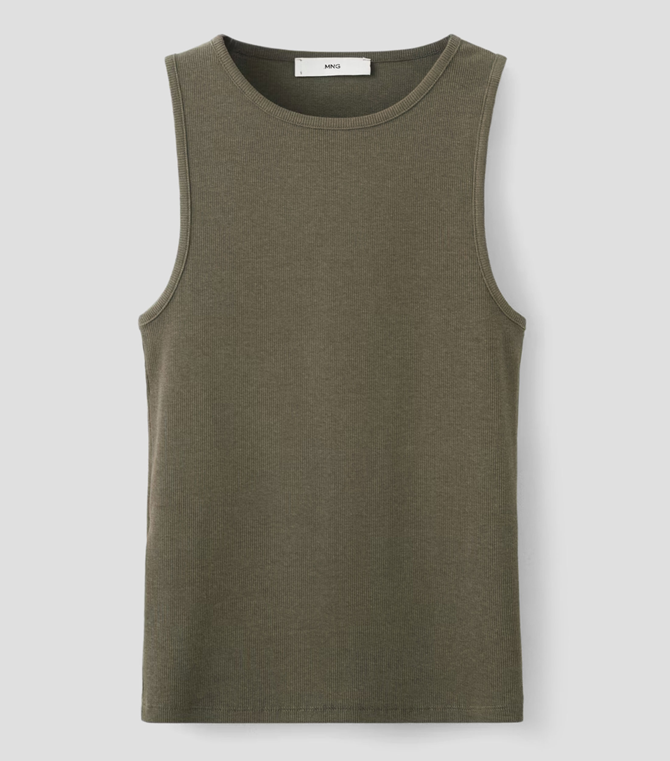 Blusa lisa sin mangas Mujer