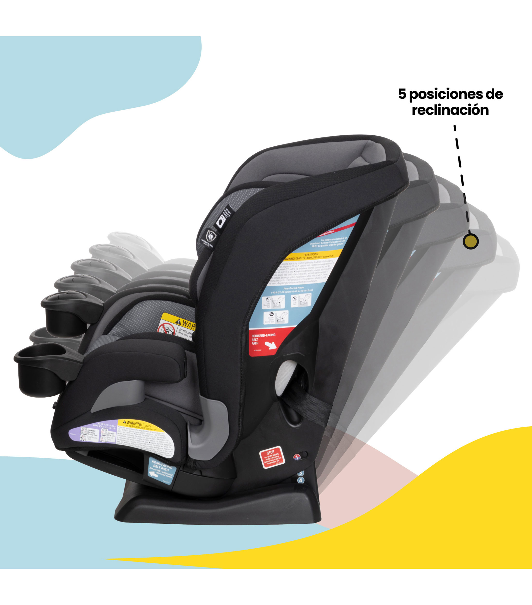 Autoasiento EverSlim 4 en 1, negro