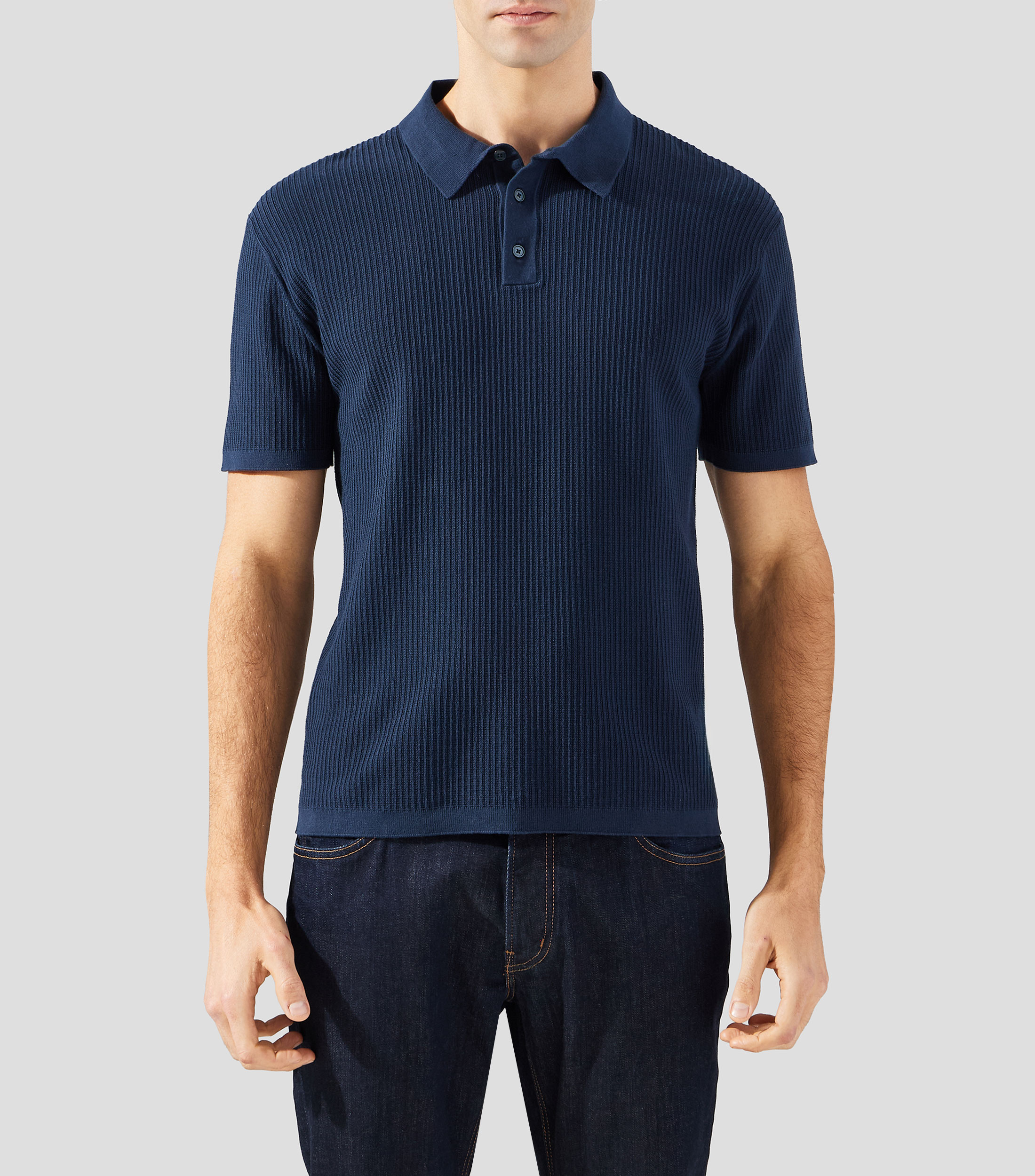 Playera tipo polo manga corta lisa Hombre