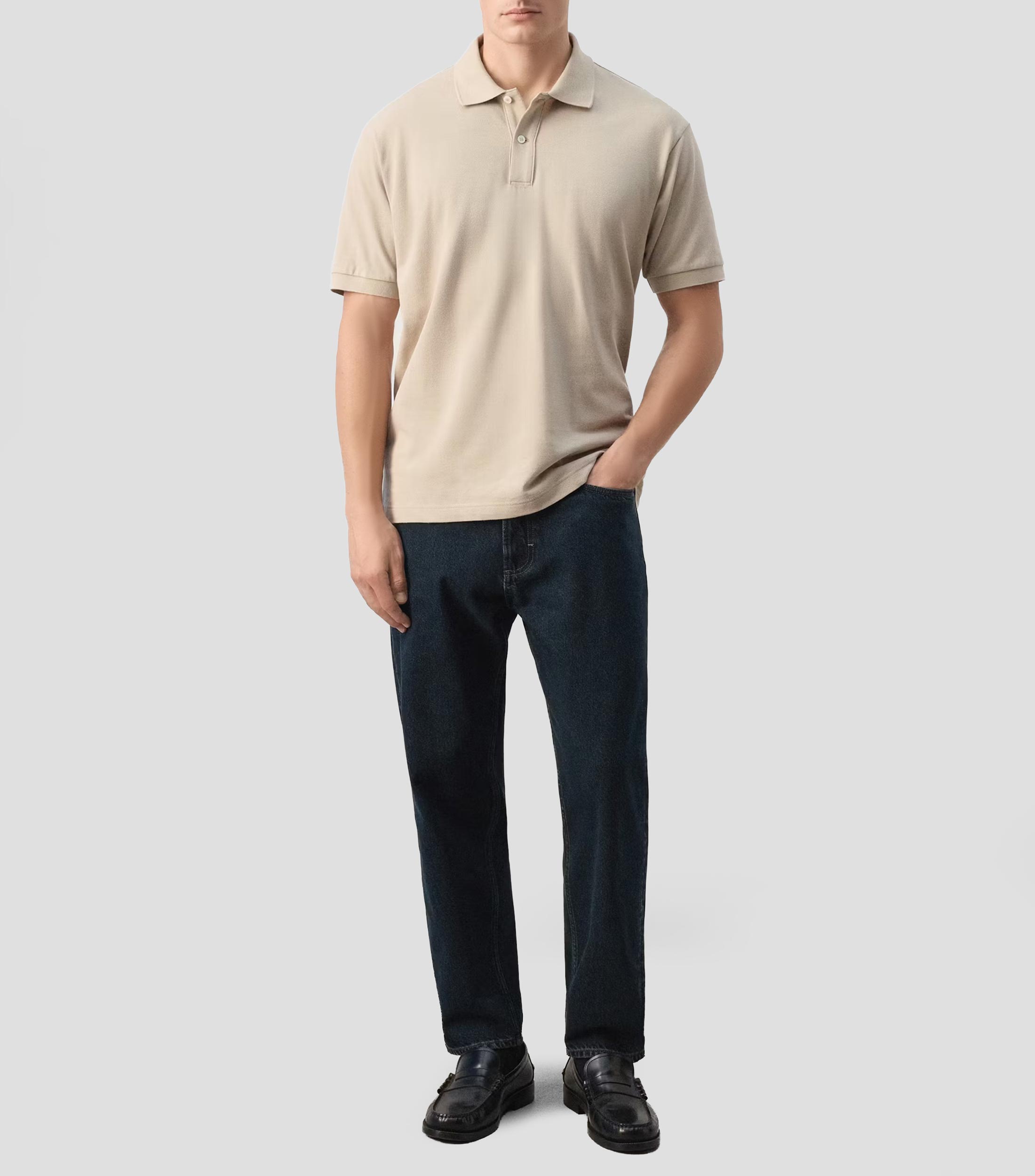 Playera Tipo Polo Manga Corta Hombre