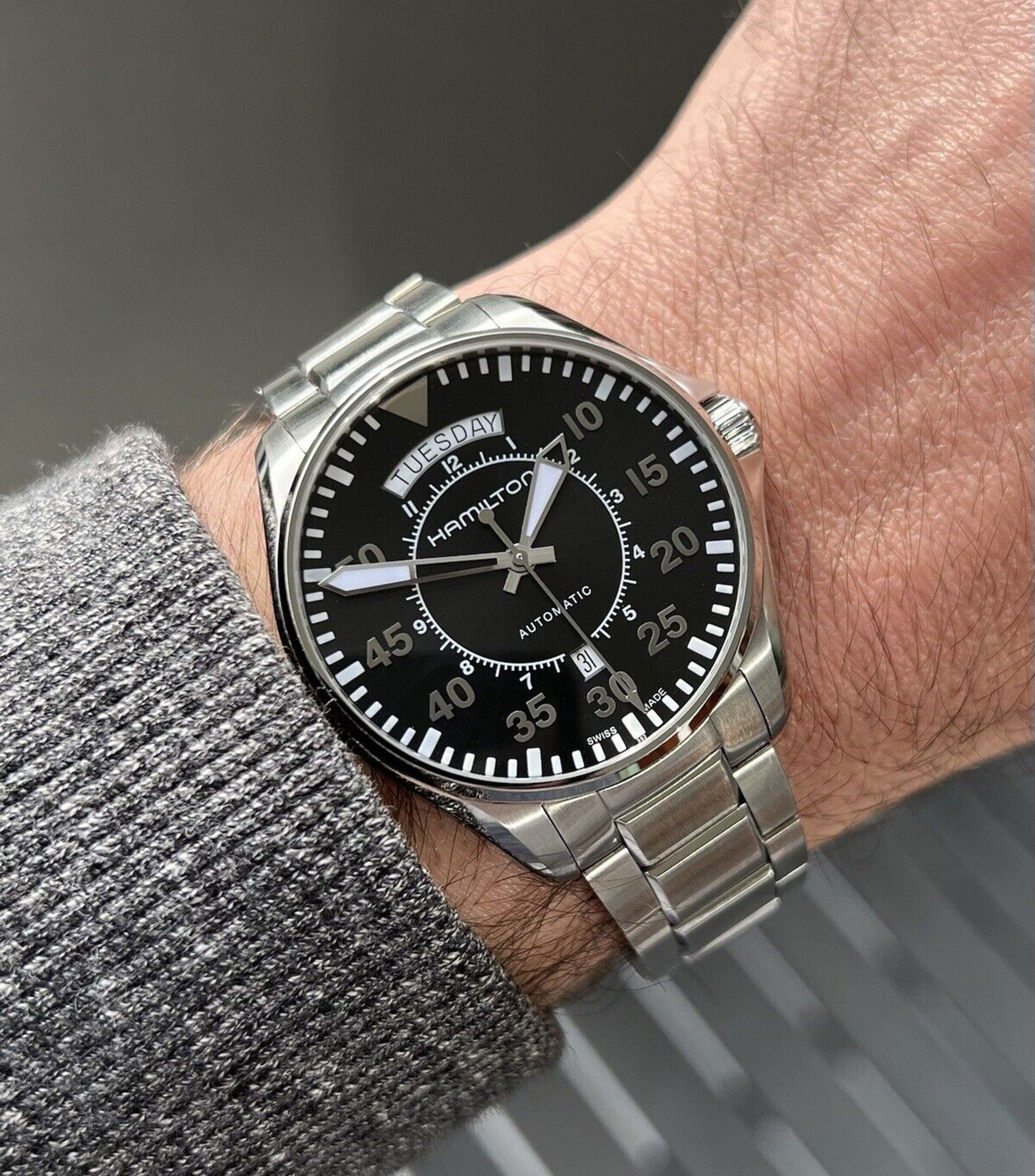 Reloj Unisex Casual Plateada, Negra