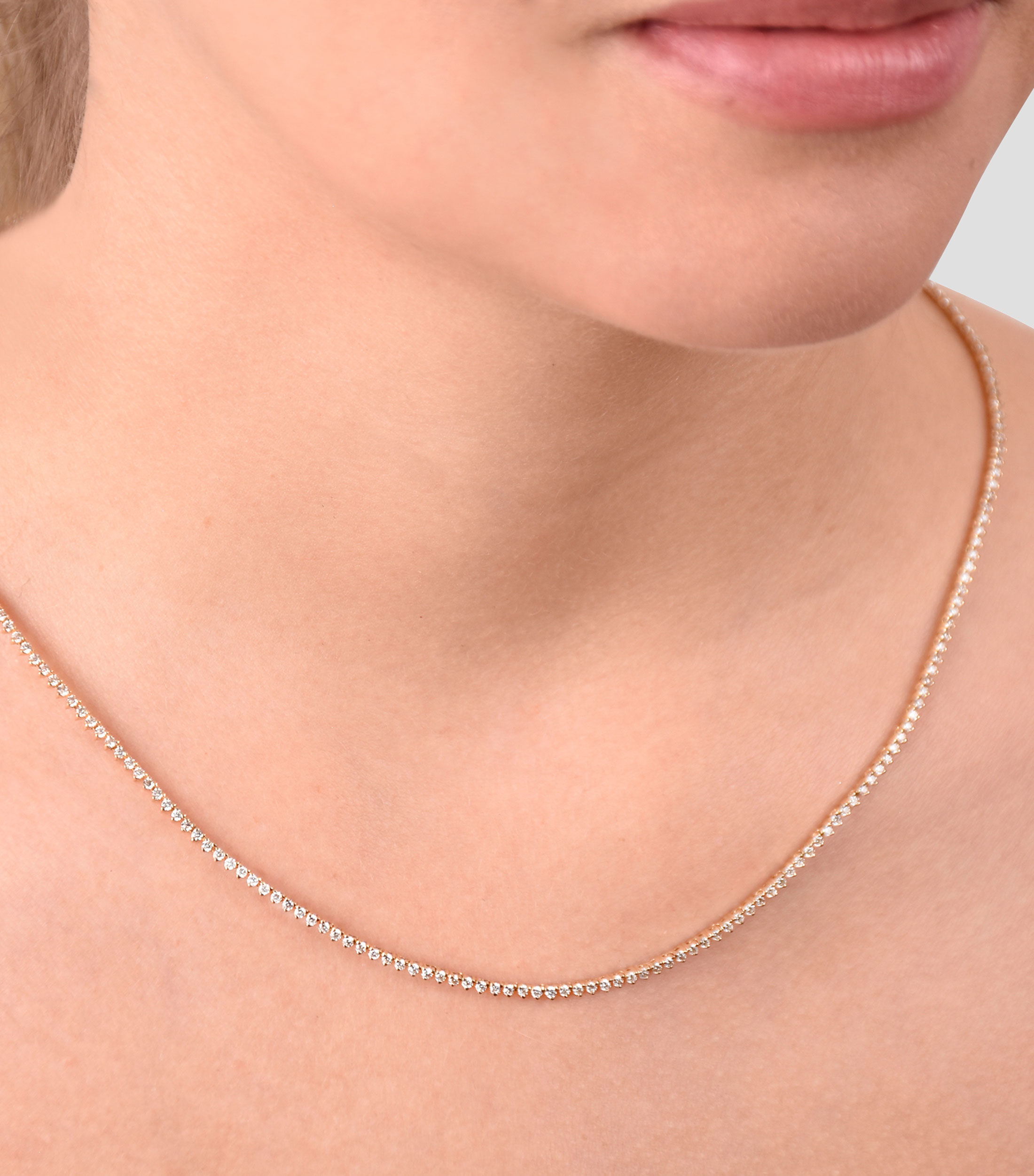 Gargantilla en Oro Amarillo de 14 Kilates con Diamante Mujer
