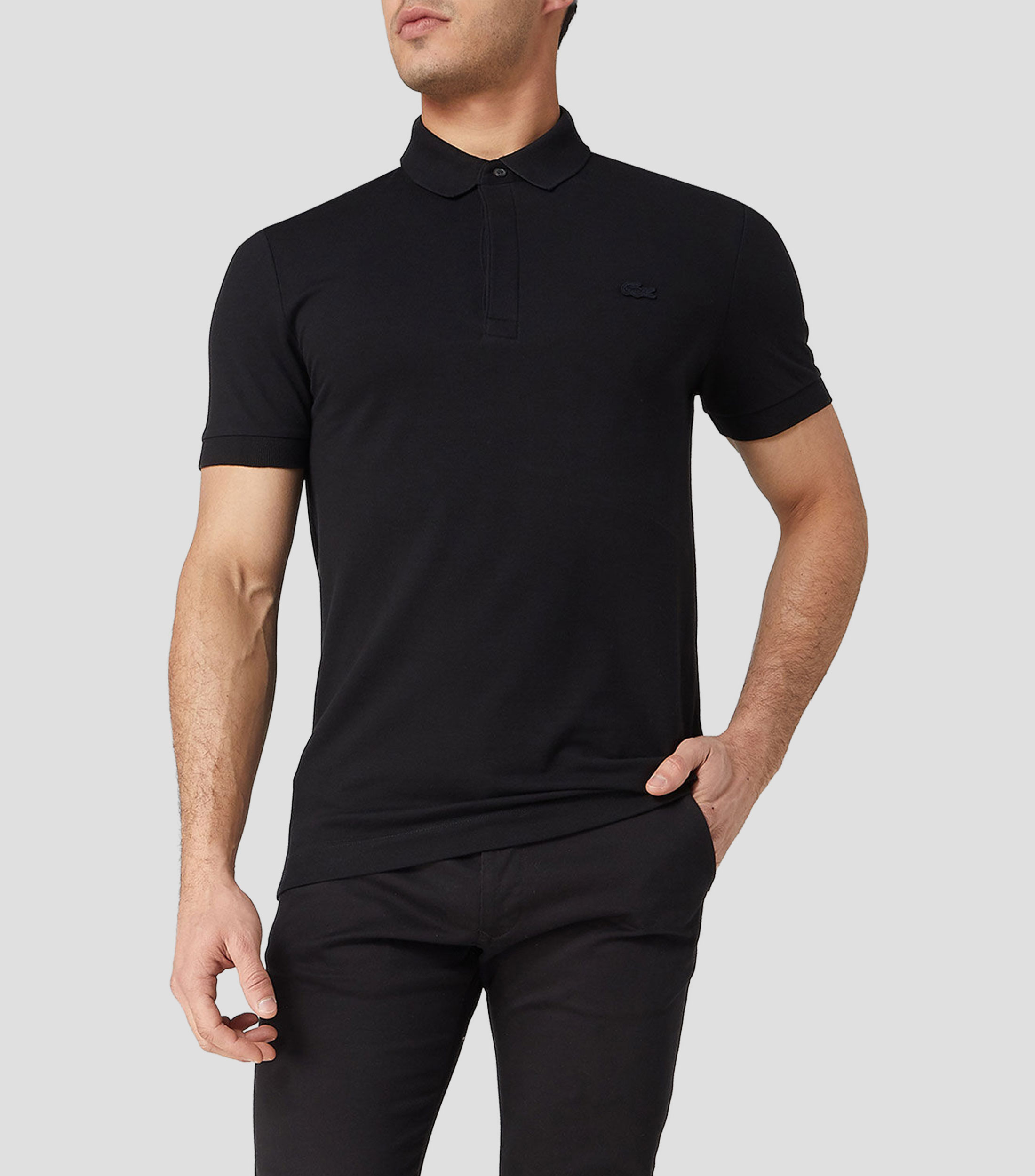 Playera tipo polo manga corta lisa Hombre