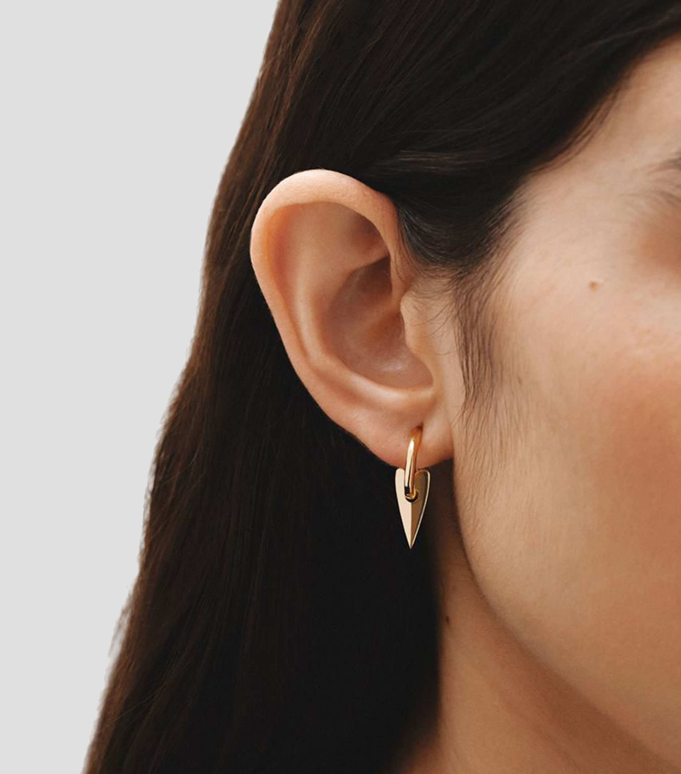 Pendientes de aro pequeños en plata .925 con corazón Mic Mujer