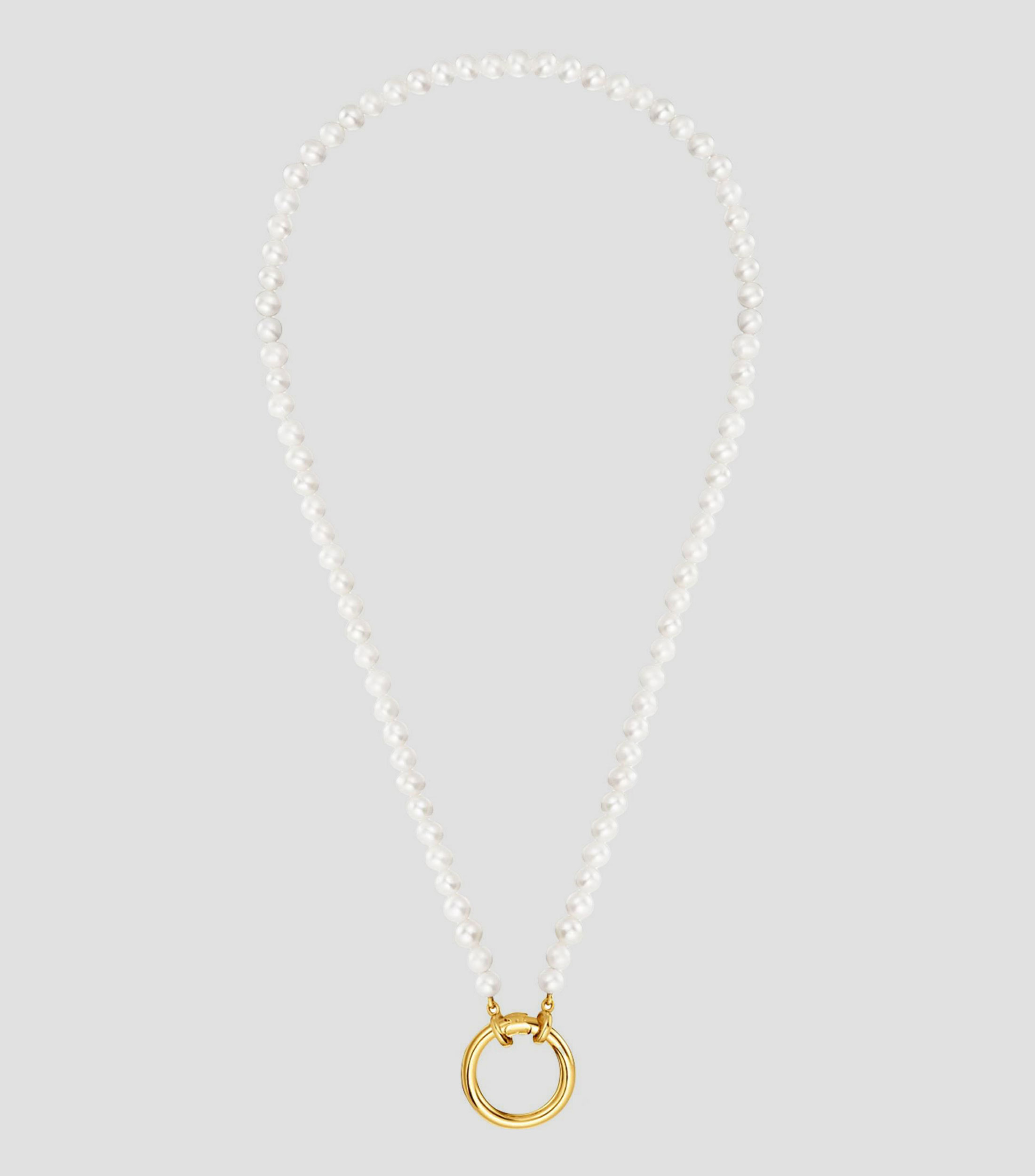 Collar Hold en plata con perlas Mujer