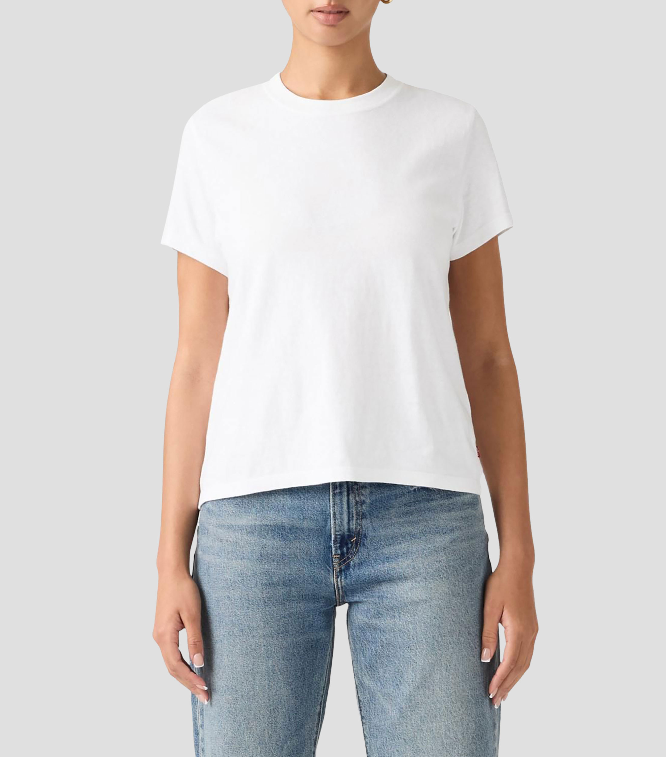 Playera cuello redondo manga corta liso Mujer