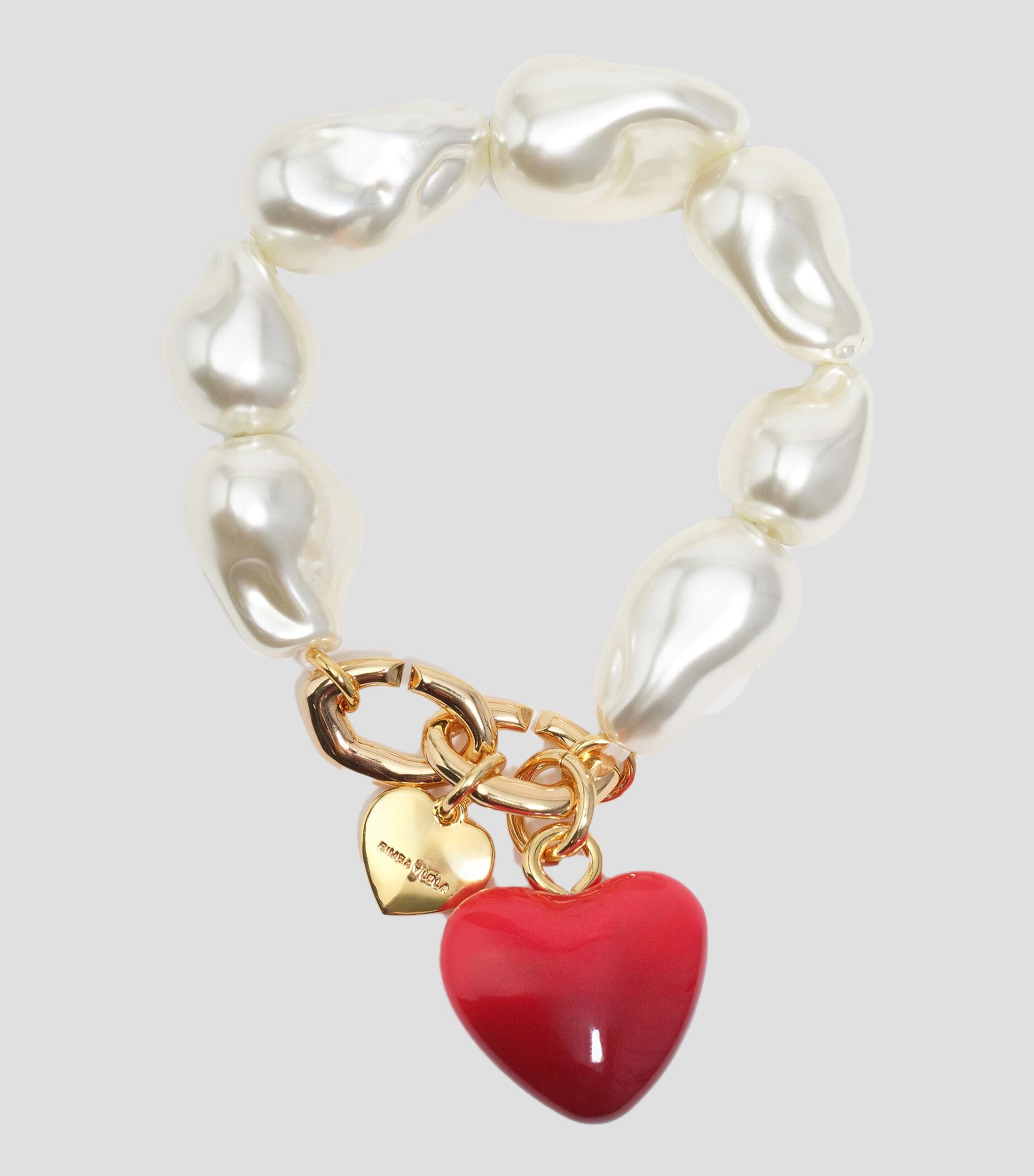 Pulsera de perlas y corazón Mujer