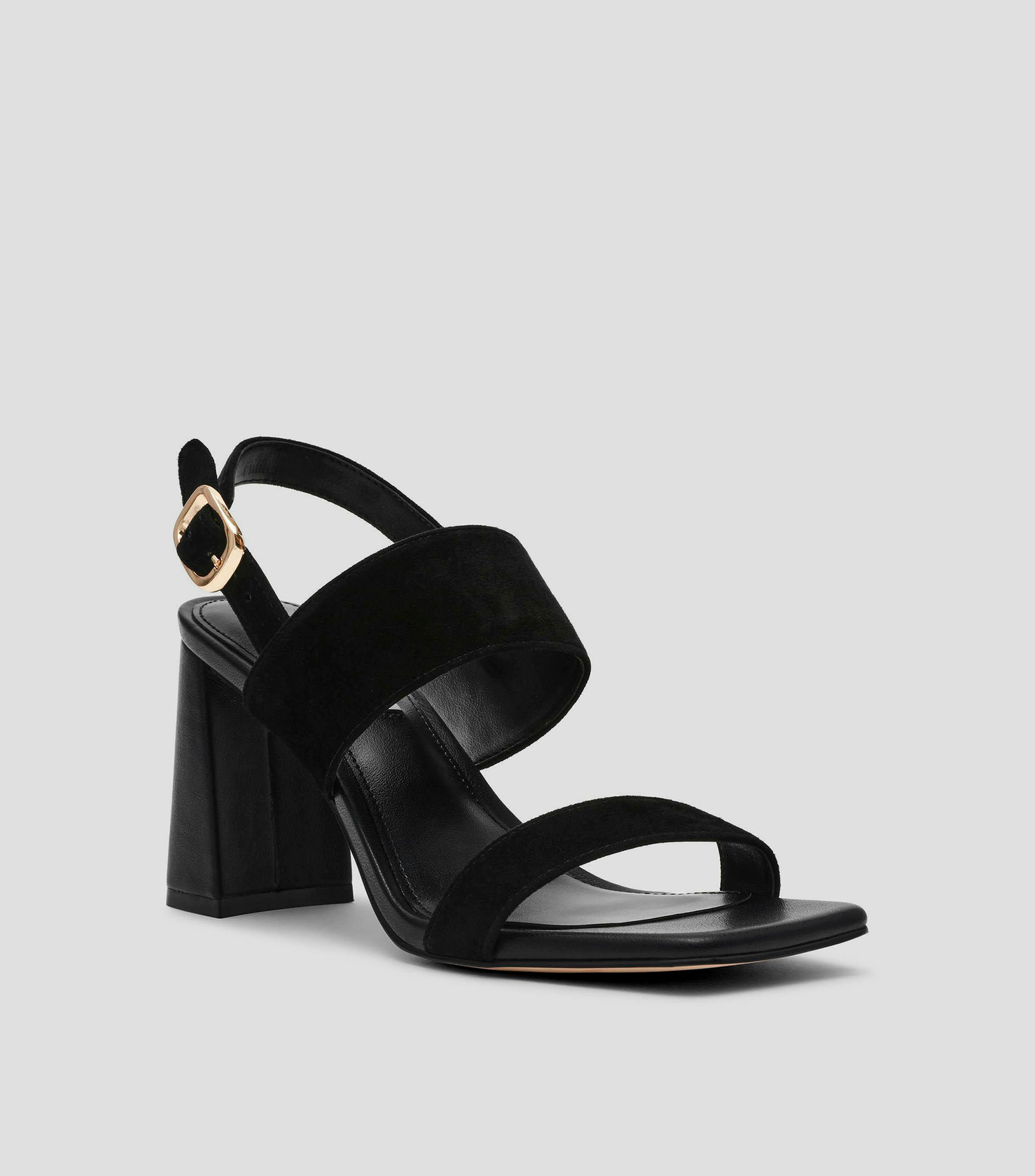 Sandalias con tacón alto cuadrado Mujer