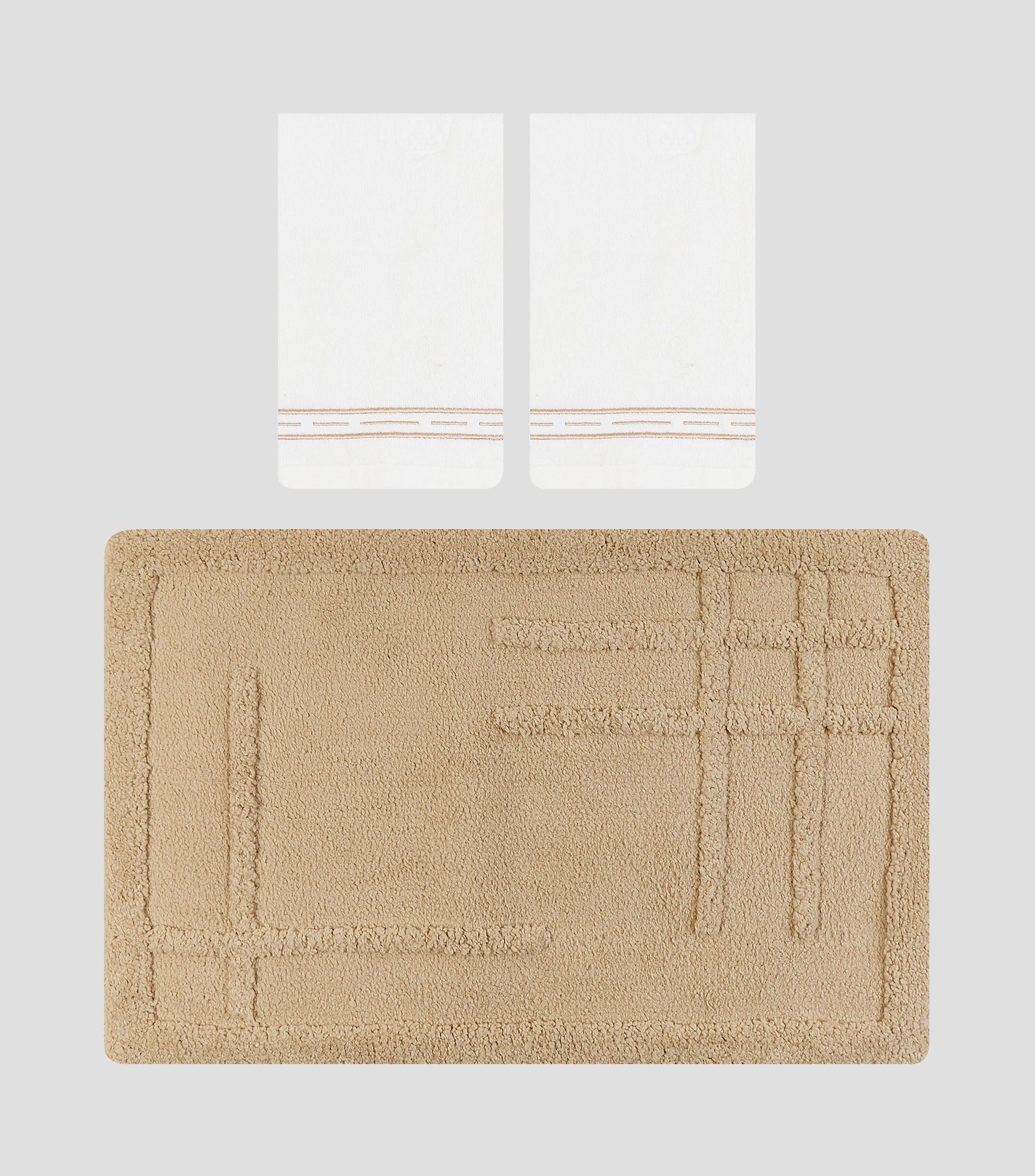 Set de Toallas de Mano y Tapete para Baño Sofía