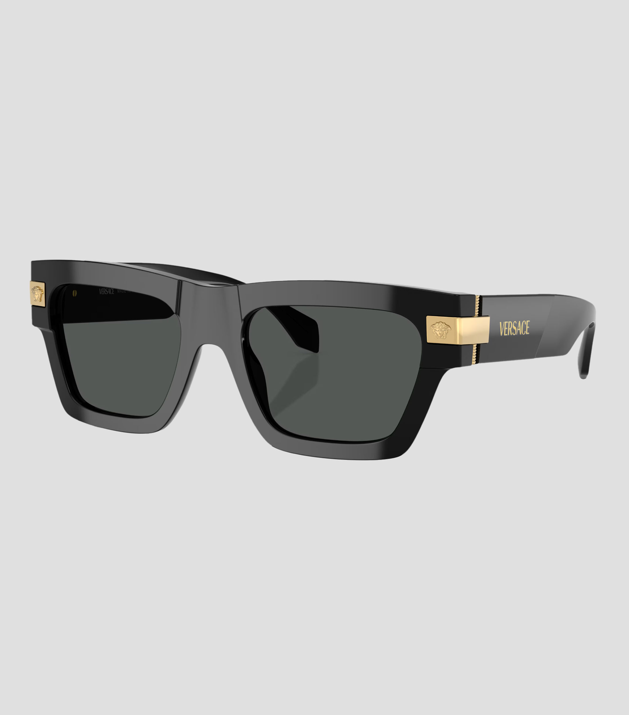 Lentes de sol cuadrados negros Hombre