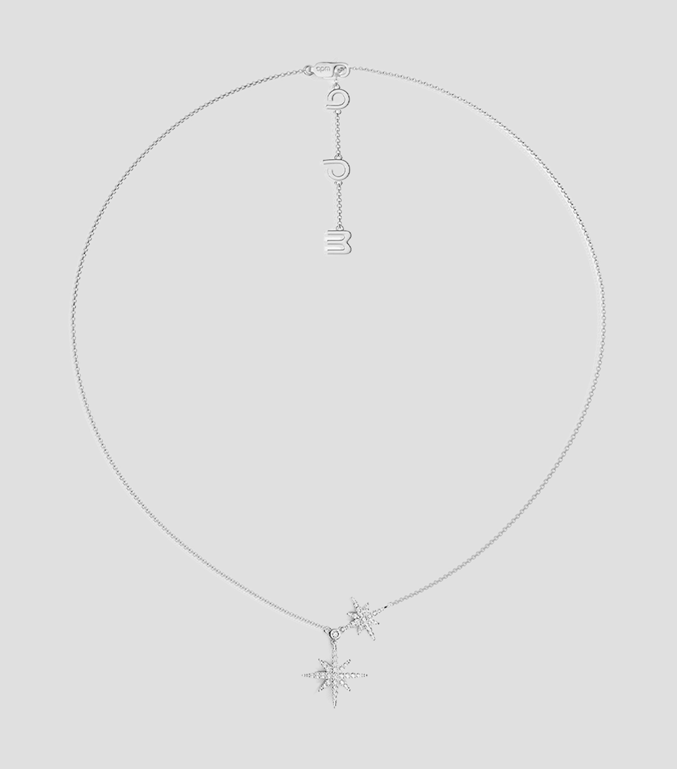 Collar Météorites Double con circonia cúbica Mujer