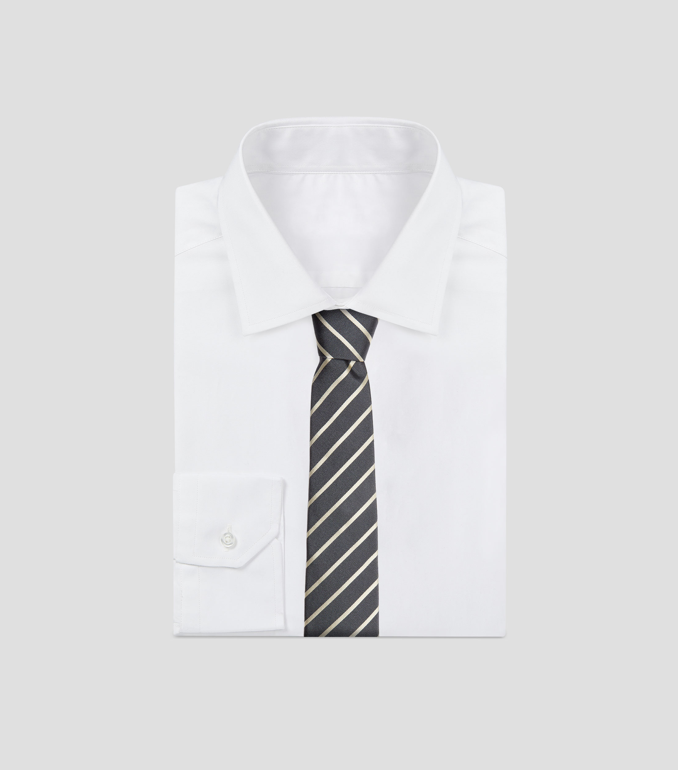 Corbata ancha de seda a rayas